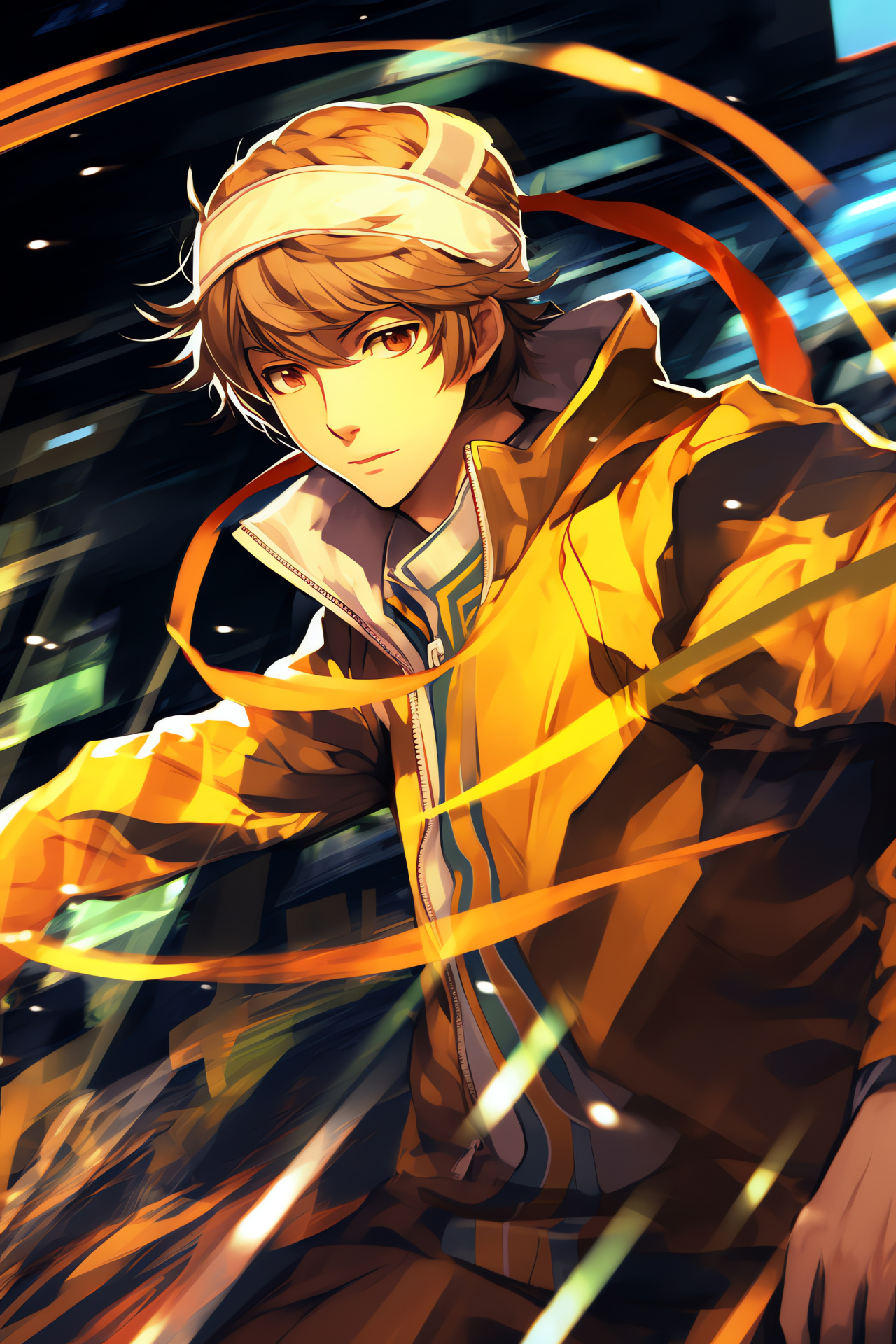 Persona 4, Yosuke Hanamura, Twin armaments, Keen agility, Swift motion, HD Phone Wallpaper