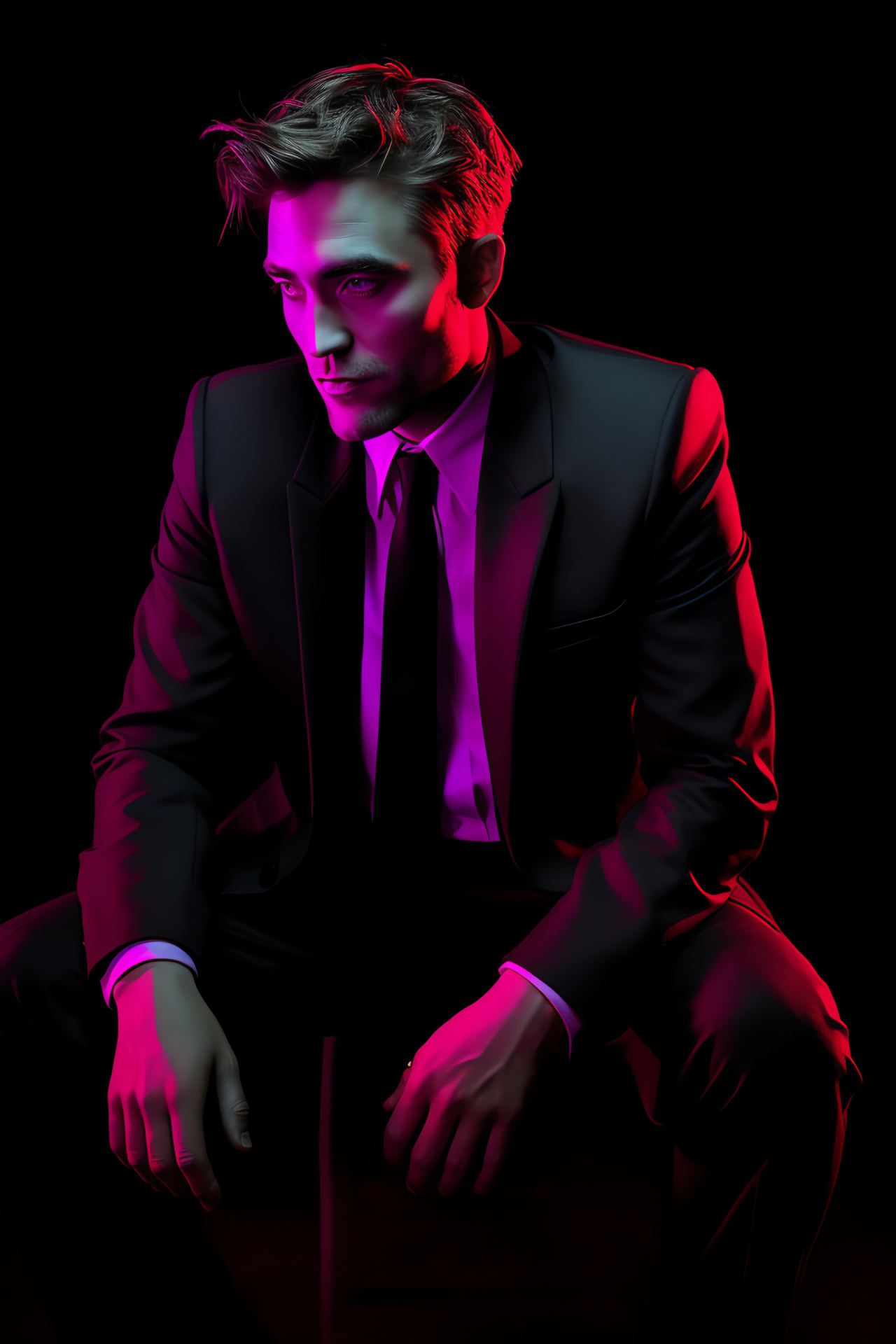 Actor Robert Pattinson, Moody ambiance, Suave appearance, Entertainment industry, Cinematic portrait, HD Phone Wallpaper