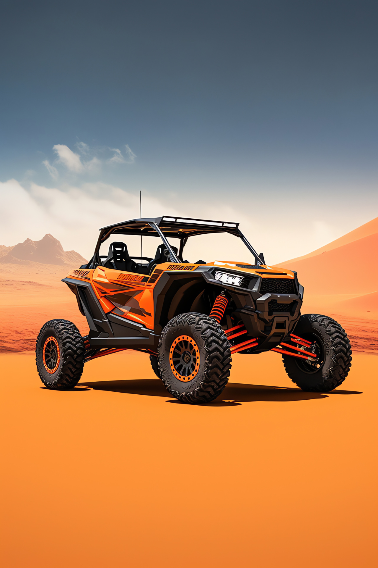 Polaris Rzr XP 1000, Off-road leadership, Orange and black scheme, All-terrain pioneer, Side by side, HD Phone Image