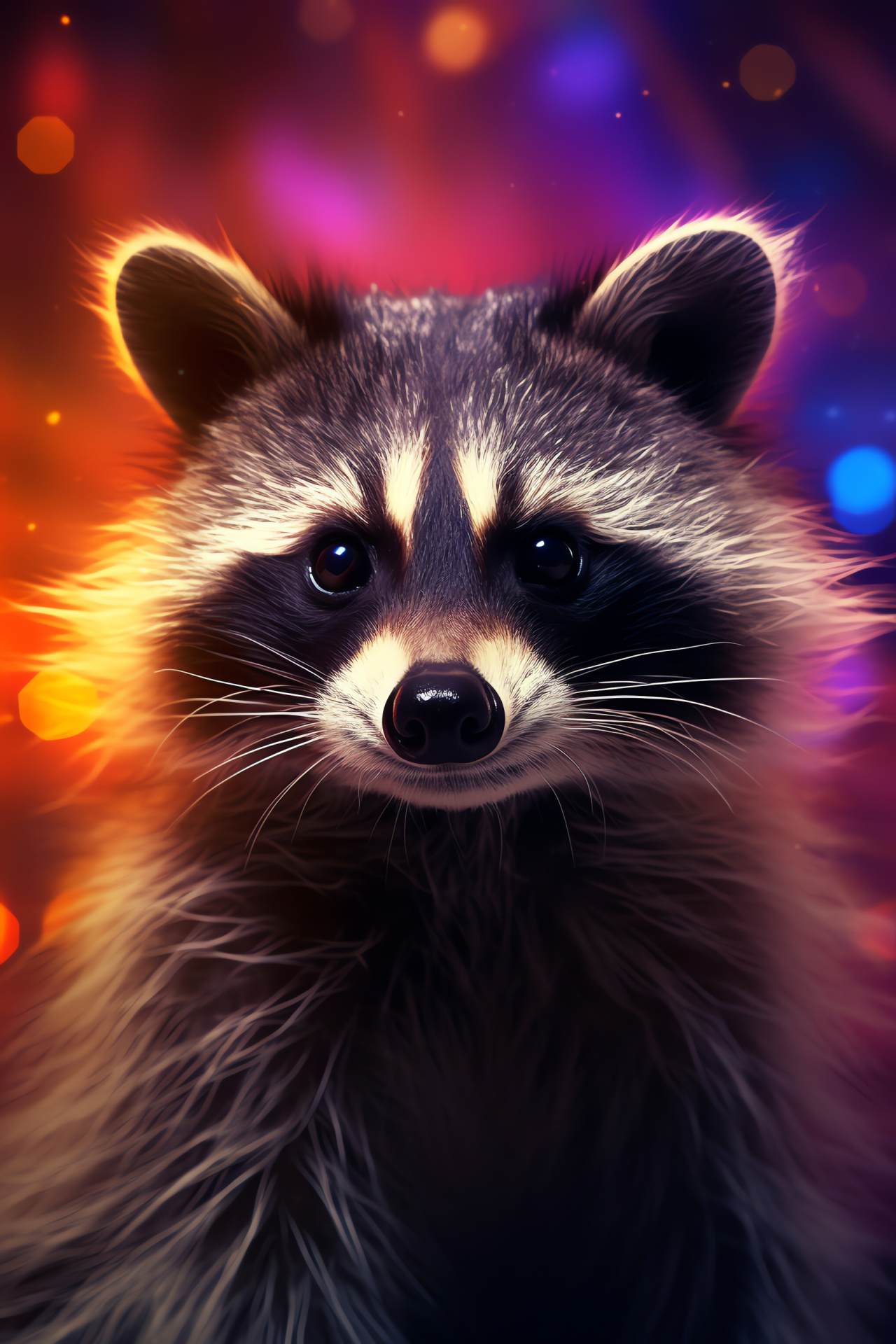 Raccoon, backlit silhouette, urban wildlife, mischief reputation, dexterous paws, HD Phone Wallpaper