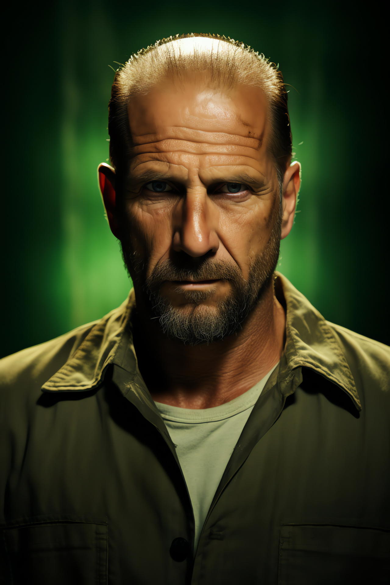 John Abruzzi focus, Peter Stormare role, enclosed Prison Break scene, intense facial expression, one-color setting, HD Phone Wallpaper