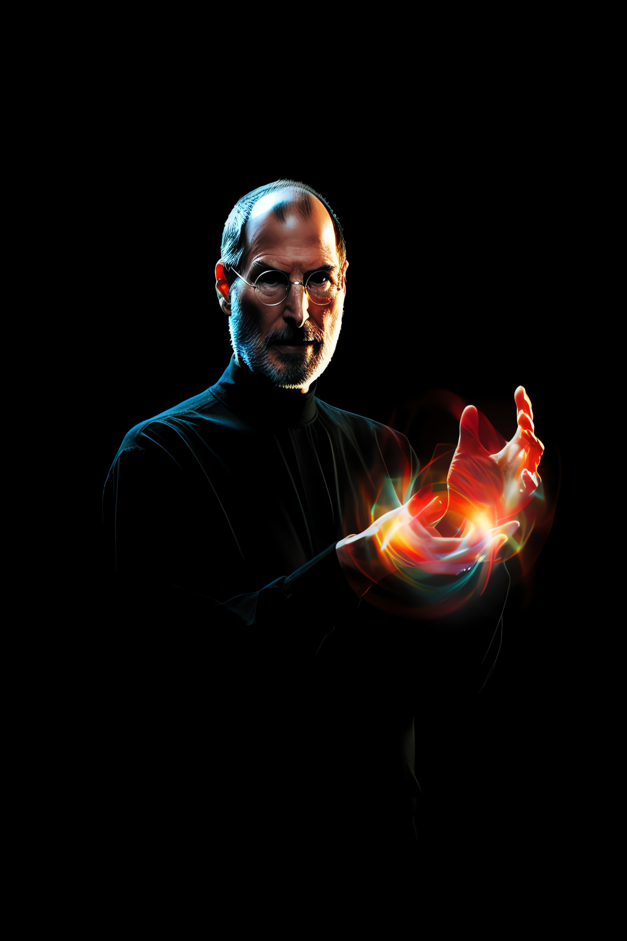 Steve Jobs, Apple visionary, Iconic thinker, Technology pioneer, Inspiring entrepreneur, HD Phone Wallpaper