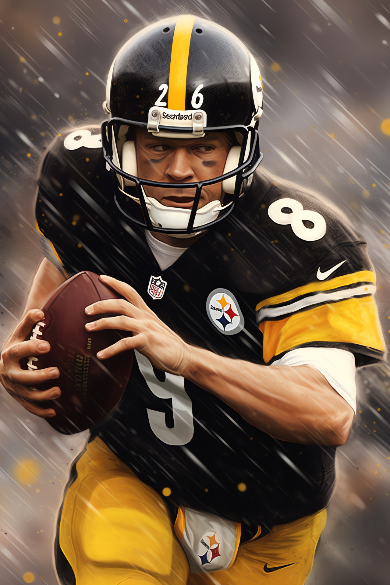 NFL quarterback, Offensive pass, Football play, Rival team, Championship game, HD Phone Image