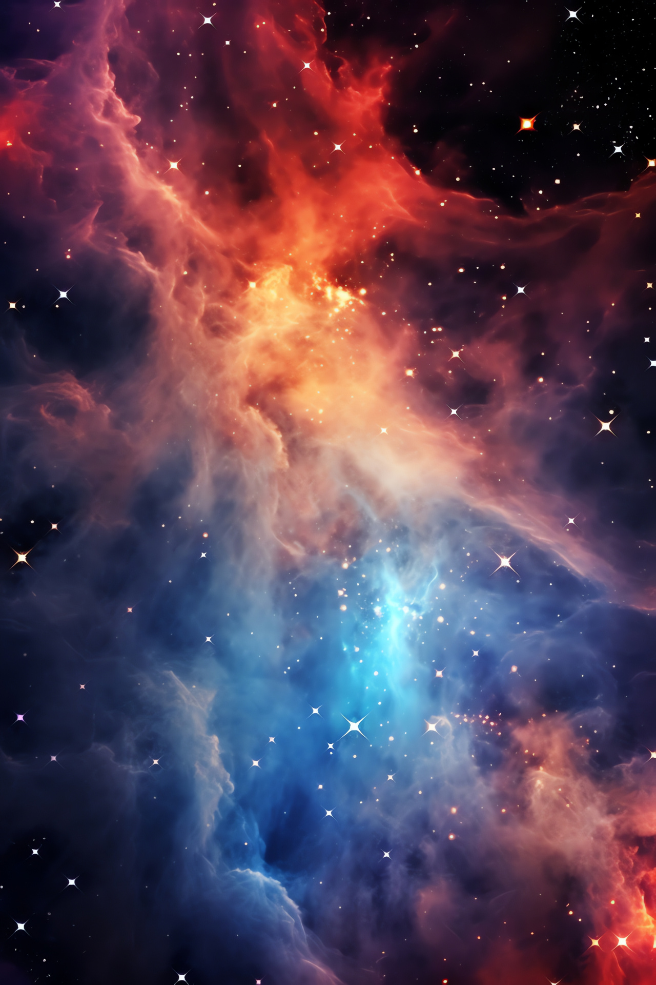 Cosmic nebula, ethereal beauty, Universe mysteries, interstellar cloud, Space exploration, HD Phone Image