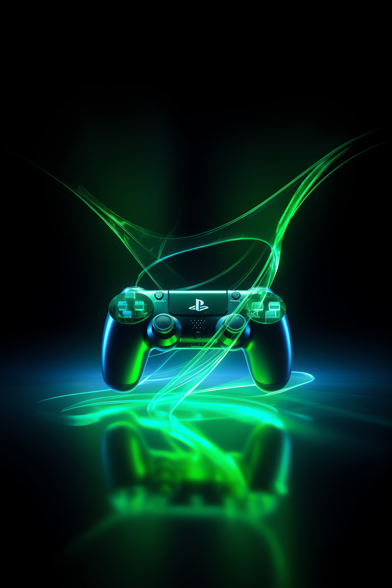 Gaming iconography, Verdant background, Attica blue elements, Radiant yellow, Illuminating stripes, HD Phone Image