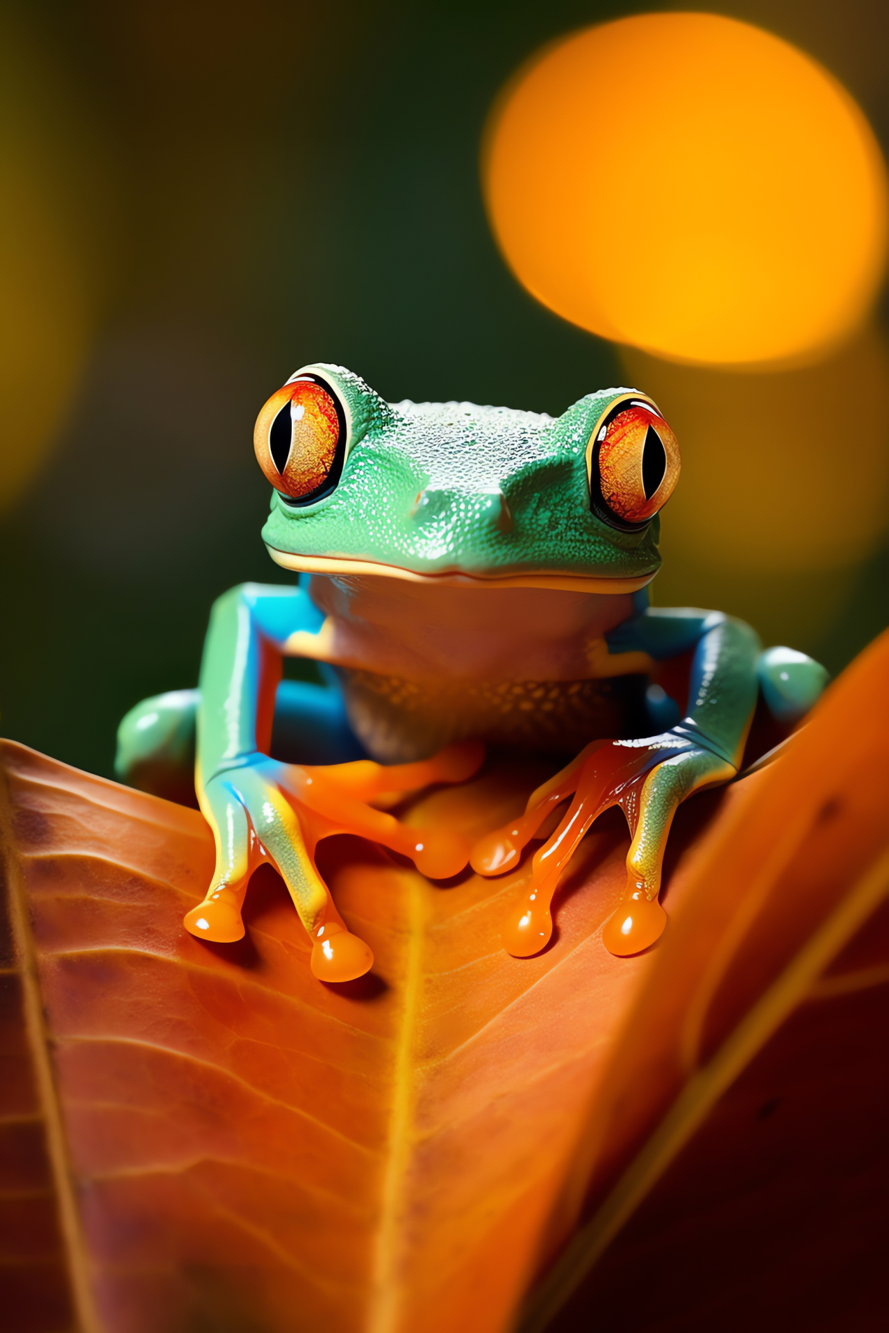 Playful Tree Frog, Jungle ecosystem, Tree climbing frog, Rainforest diversity, Happy amphibian, HD Phone Wallpaper