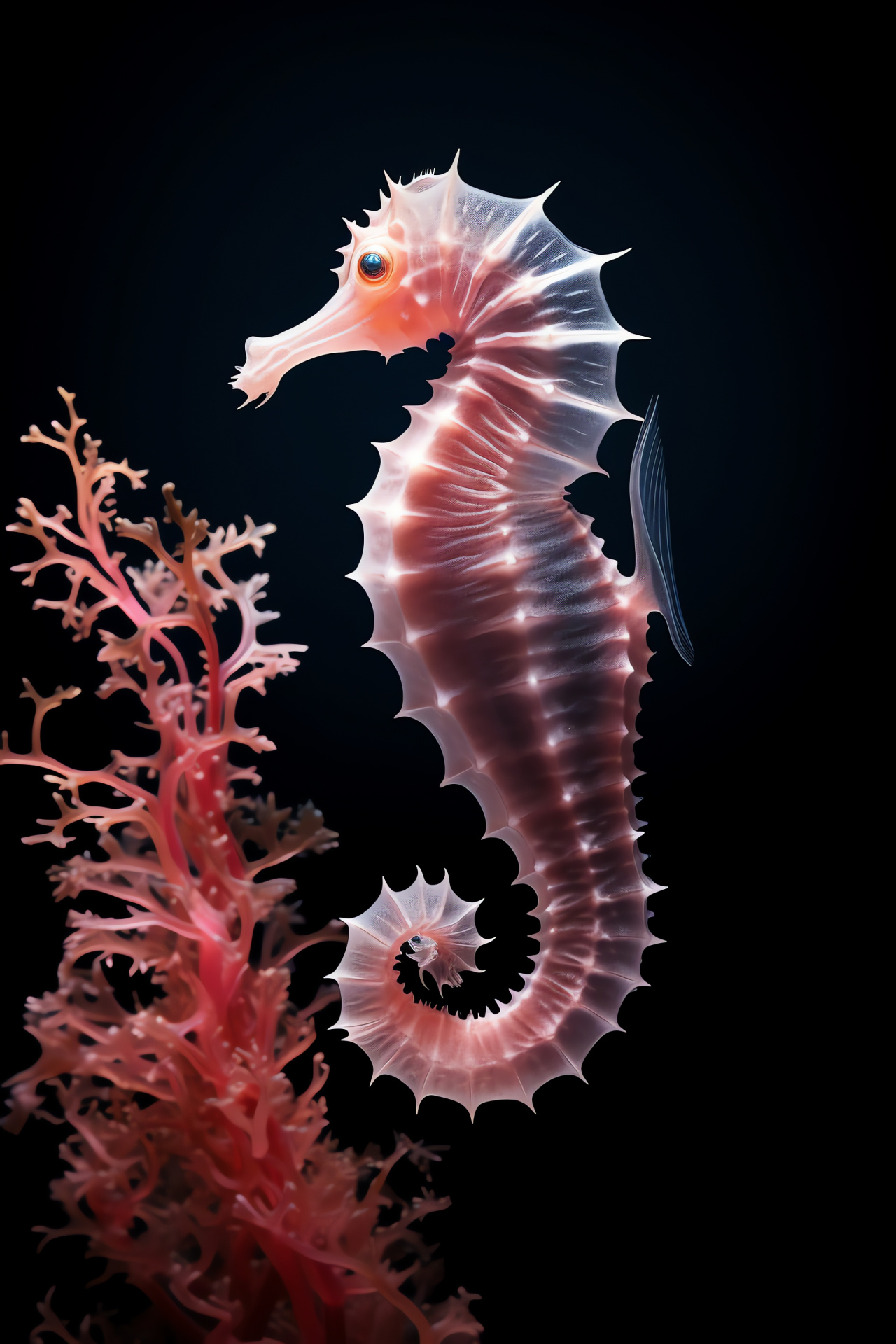 Sea Horse, Graceful marine creature, Aquarium fascination, Ocean nursery, Saltwater fish, HD Phone Wallpaper
