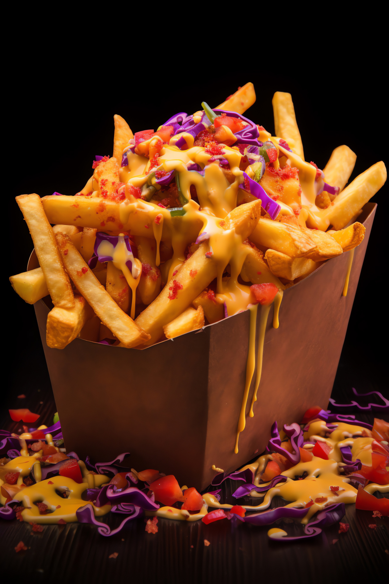 Taco Bell side order, fried potatoes, flavor dust, bright hue, plate of fries, HD Phone Image