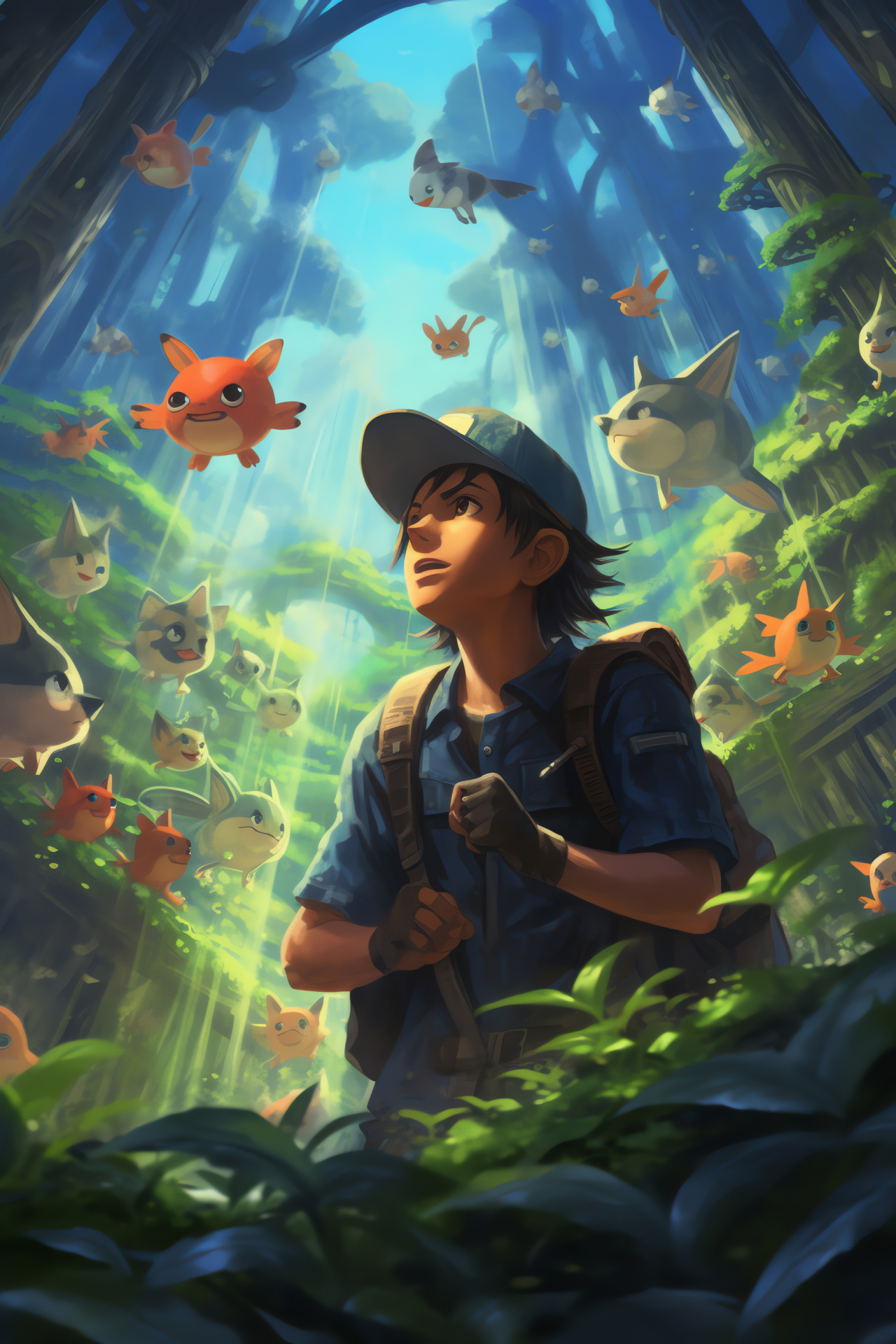 Ash Ketchum, Pokemon trainer, Anime protagonist, Gym badge quest, Pikachu partner, HD Phone Wallpaper