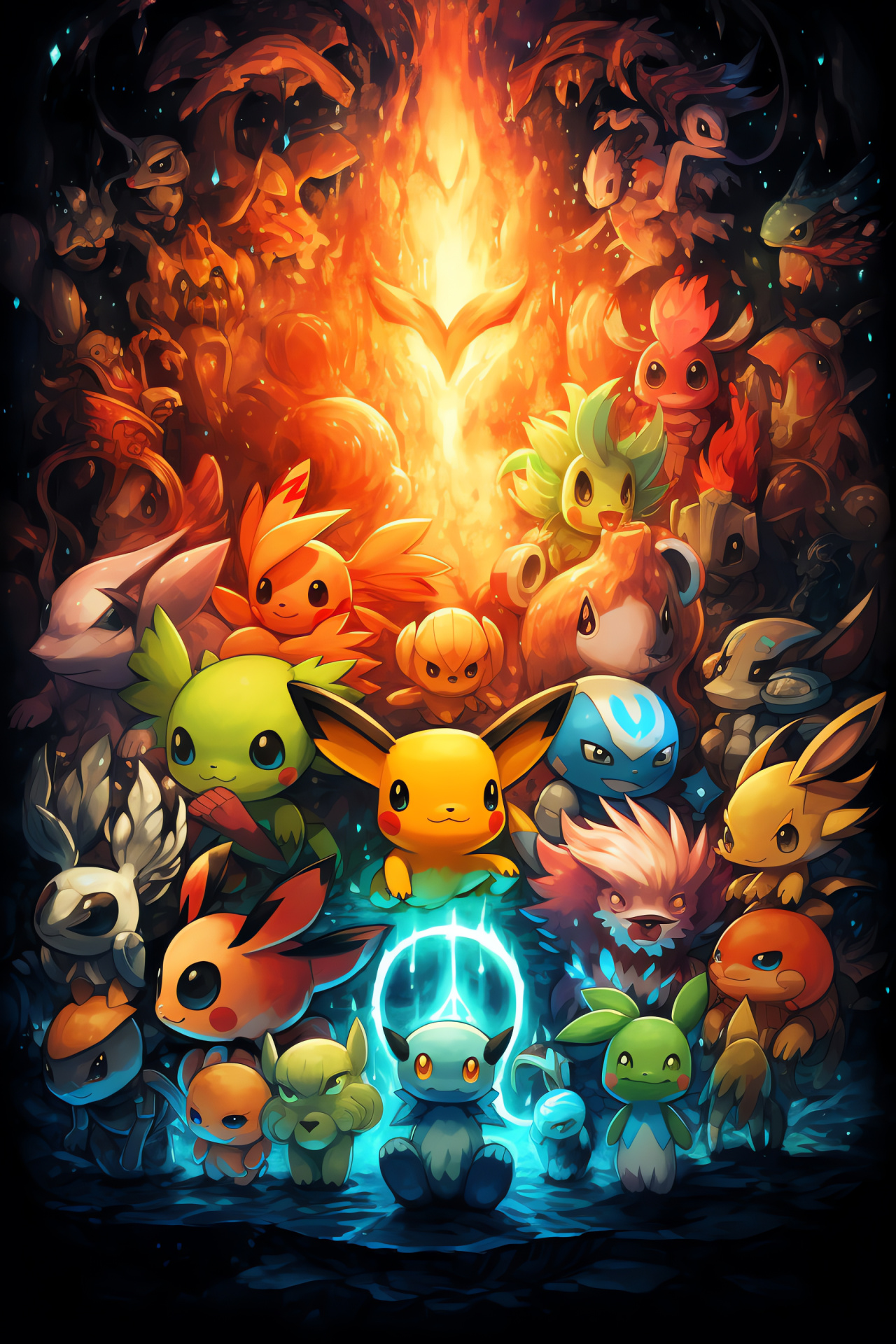 Dynamic Mystery Dungeon, Electric-type Pikachu teammate, Fire-breathing Charizard ally, Bulbasaur vines strategy, Labyrinth adventure, HD Phone Wallpaper