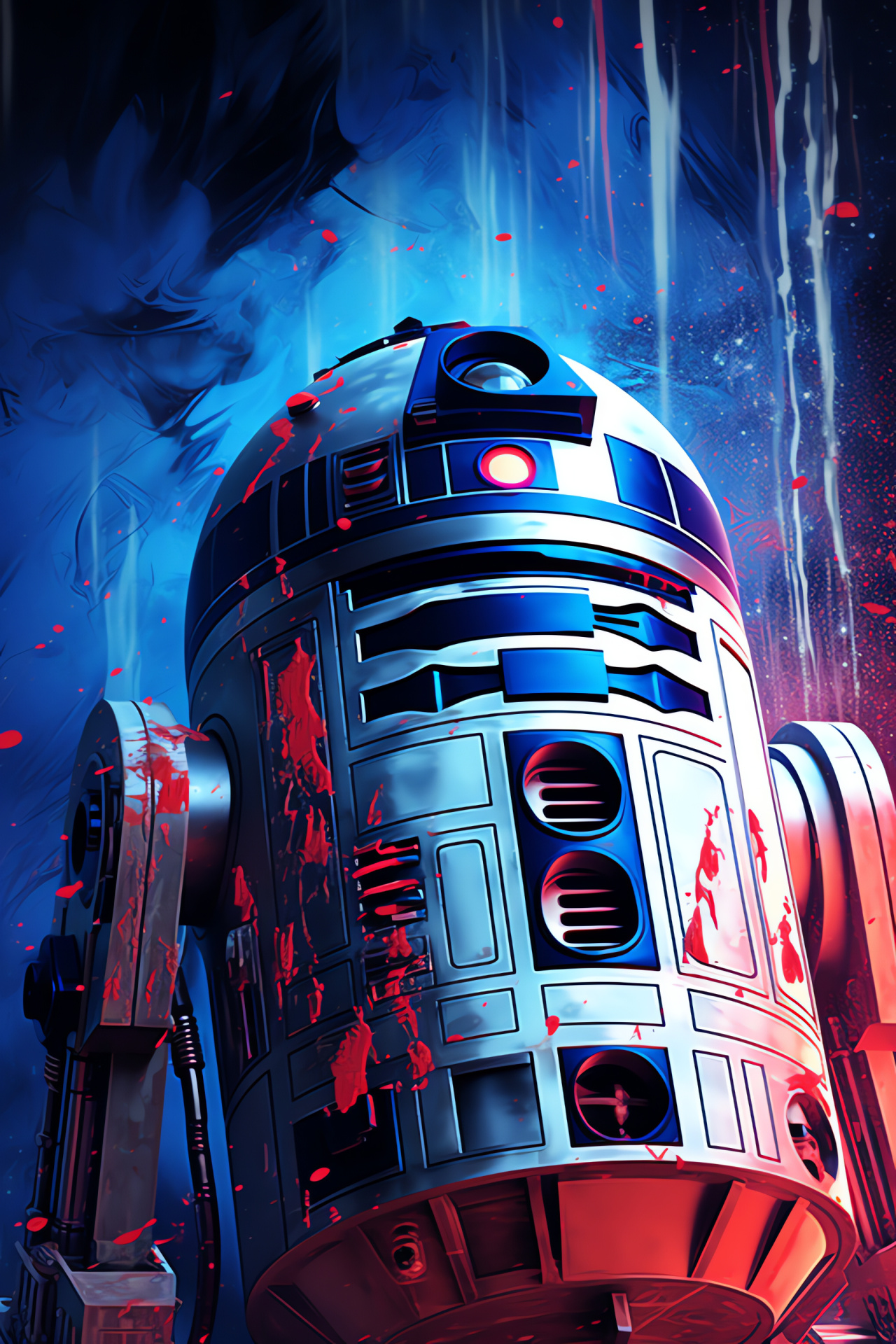 Astro-droid R2-D2, Spacefaring escapade, Flight in cosmos, Alien spacecraft, Intergalactic mission, HD Phone Wallpaper