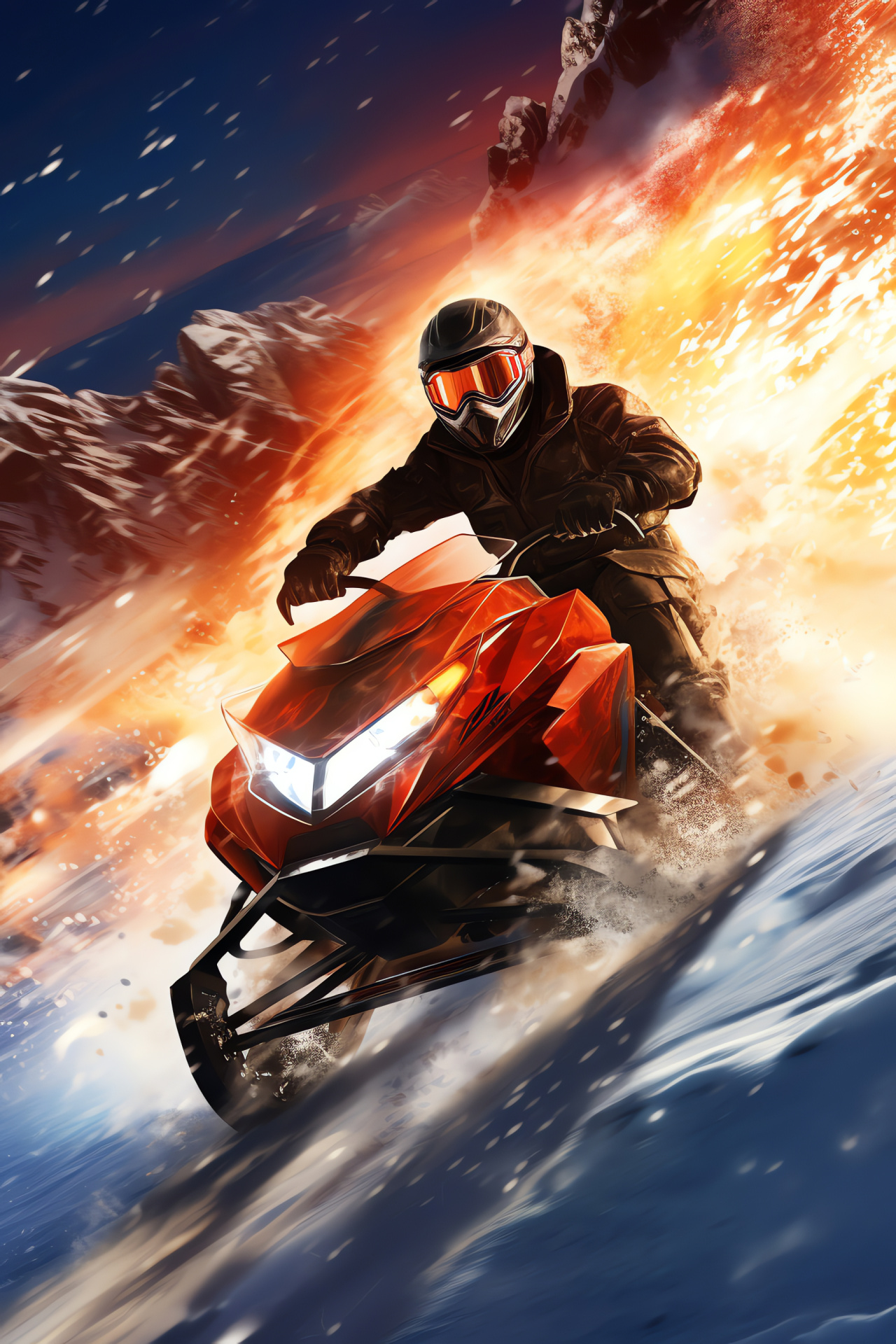 Spectre frozen adventure, James Bond escapade, Winter vehicle, Arctic escape, Sub-zero pursuit, HD Phone Image