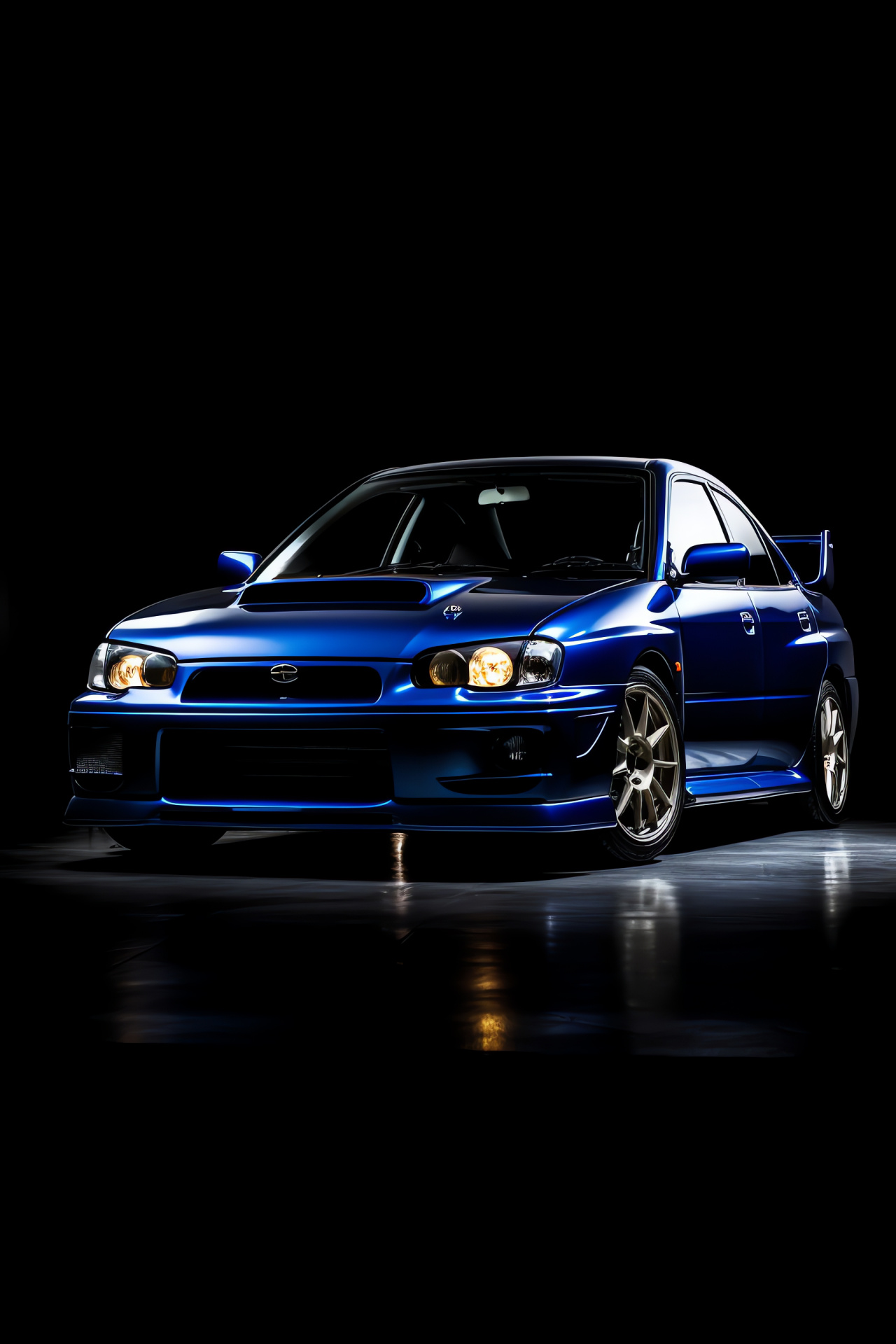 Subaru Impreza 22B, Rally icon, Sporty blue, Collector's dream, High-performance backdrop, HD Phone Image