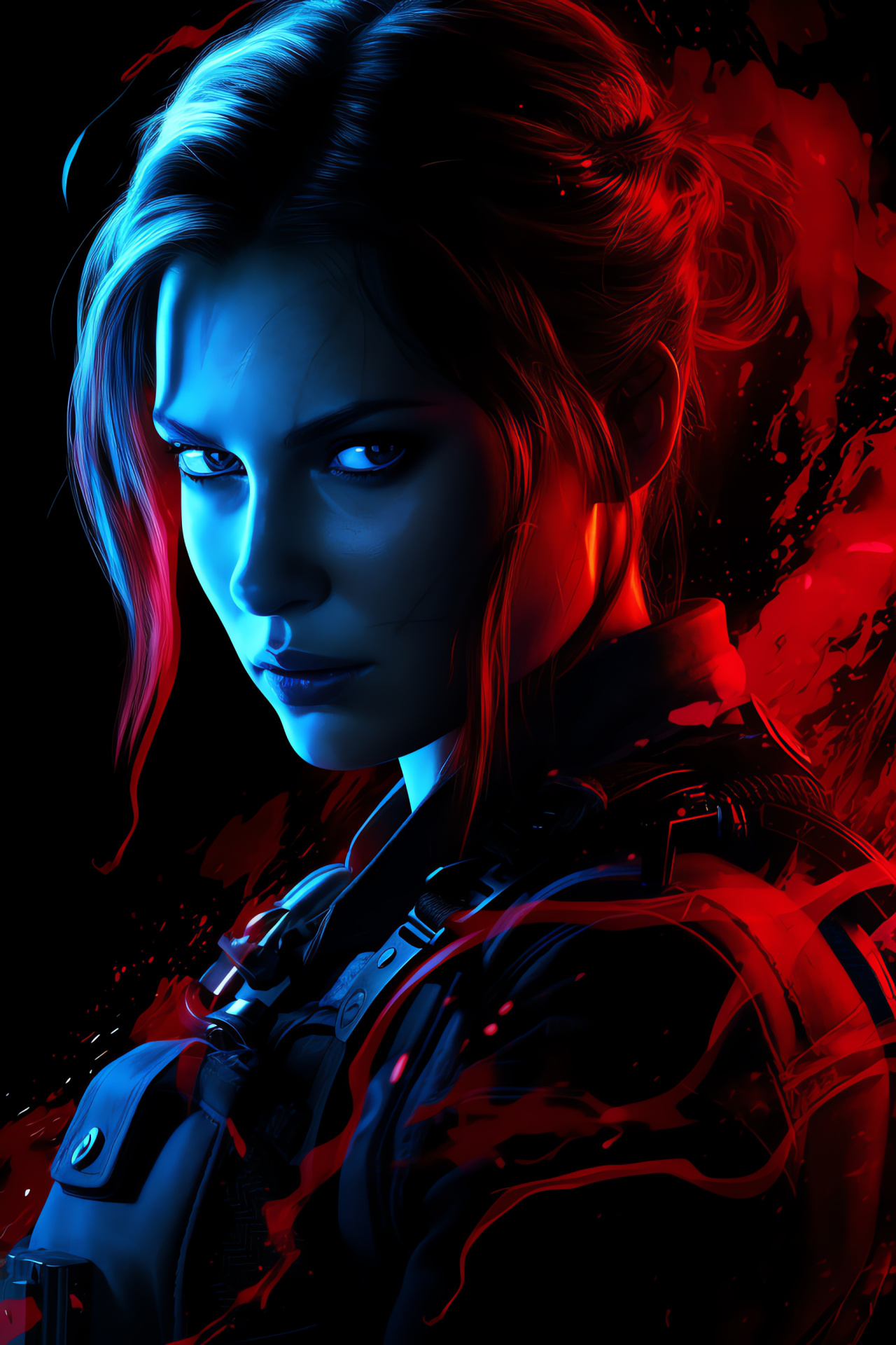 Claire Redfield variation, Resident Evil depiction, Lighter hair rendition, Character interpretation, Game world, HD Phone Image