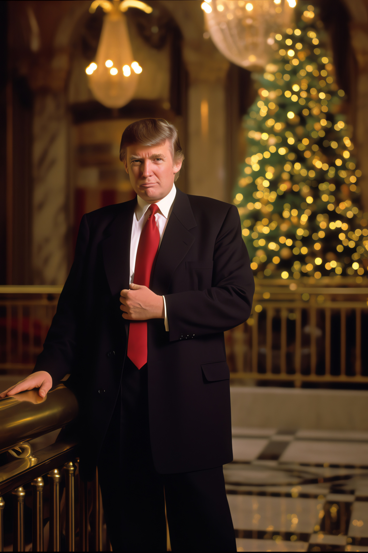 Donald Trump cameo, Classic film moment, Iconic hotel, Famous movie scene, Unique prop, HD Phone Wallpaper