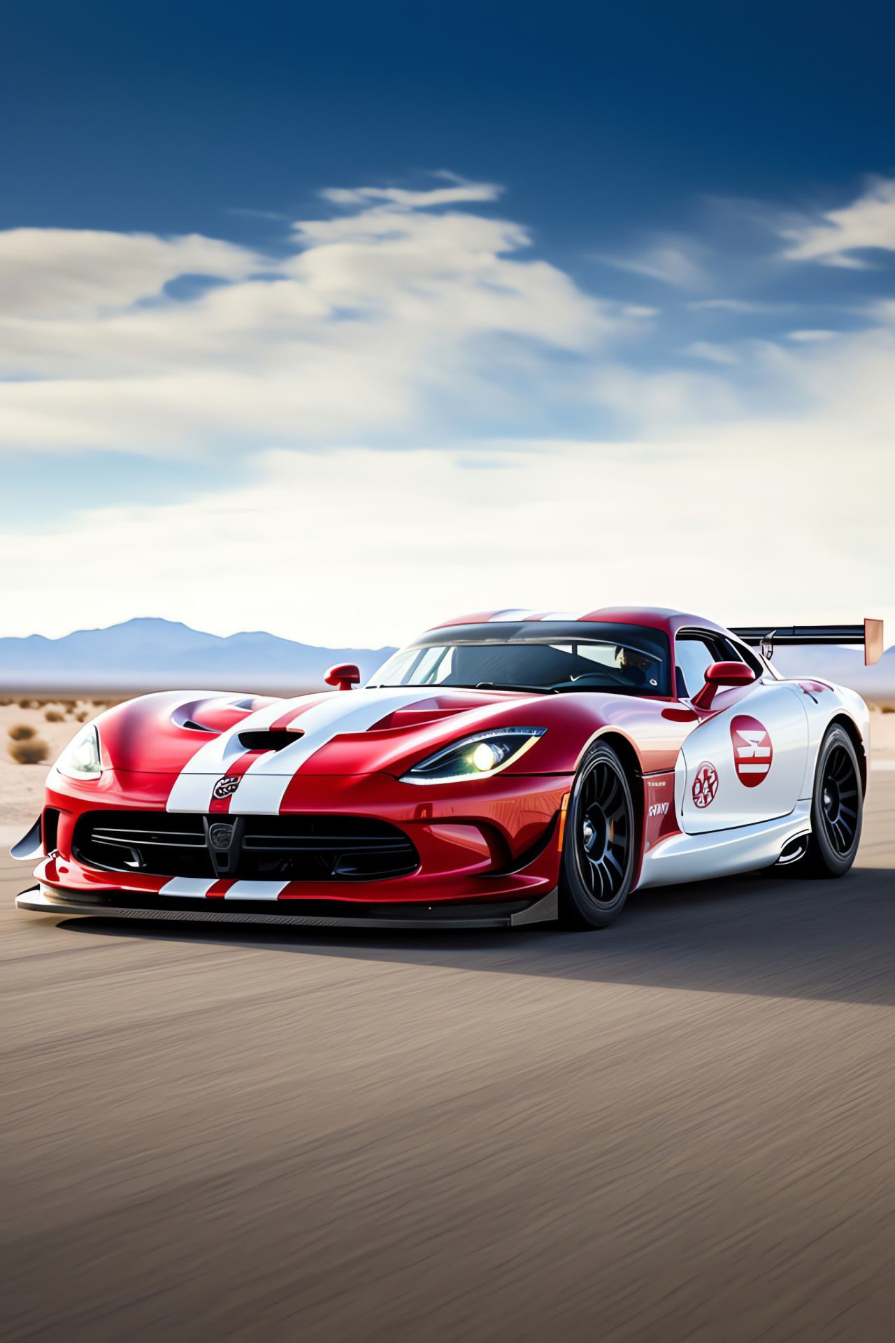 SRT Viper ACR-X, Historic Route 66, American road icon, Desert speed trial, Motoring culture, HD Phone Image
