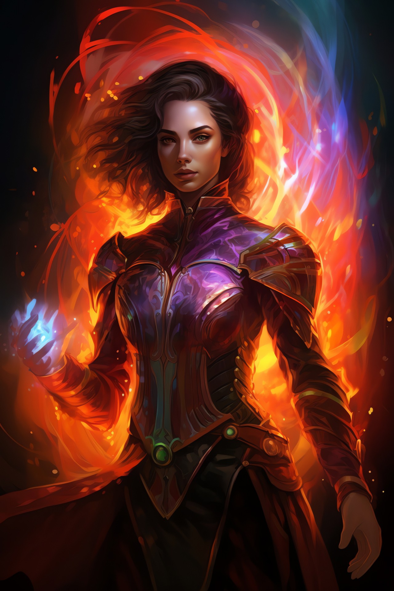 Path of Exile persona, Catarina master, kaleidoscopic setting, Jade gaze, majestic stance, HD Phone Wallpaper