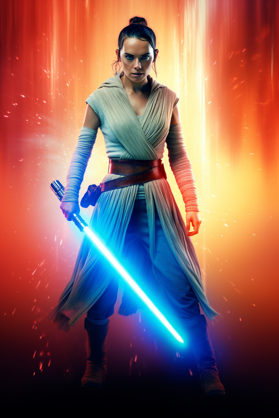 Rey Star Wars lead, Central heroine, Eye-catching detail, Steadfast resolve, Audacious stance, HD Phone Image