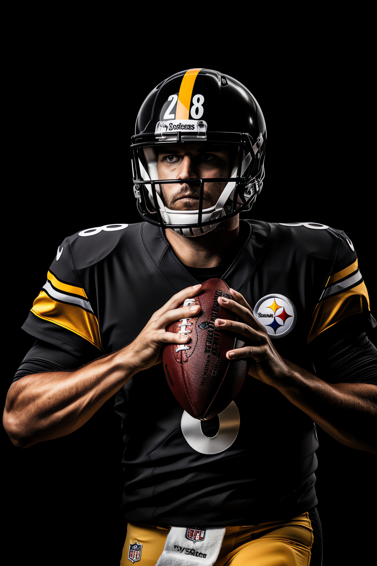 Football strategy, Skilled quarterback, Athletic pass, NFL gameplay, Steelers team, HD Phone Image