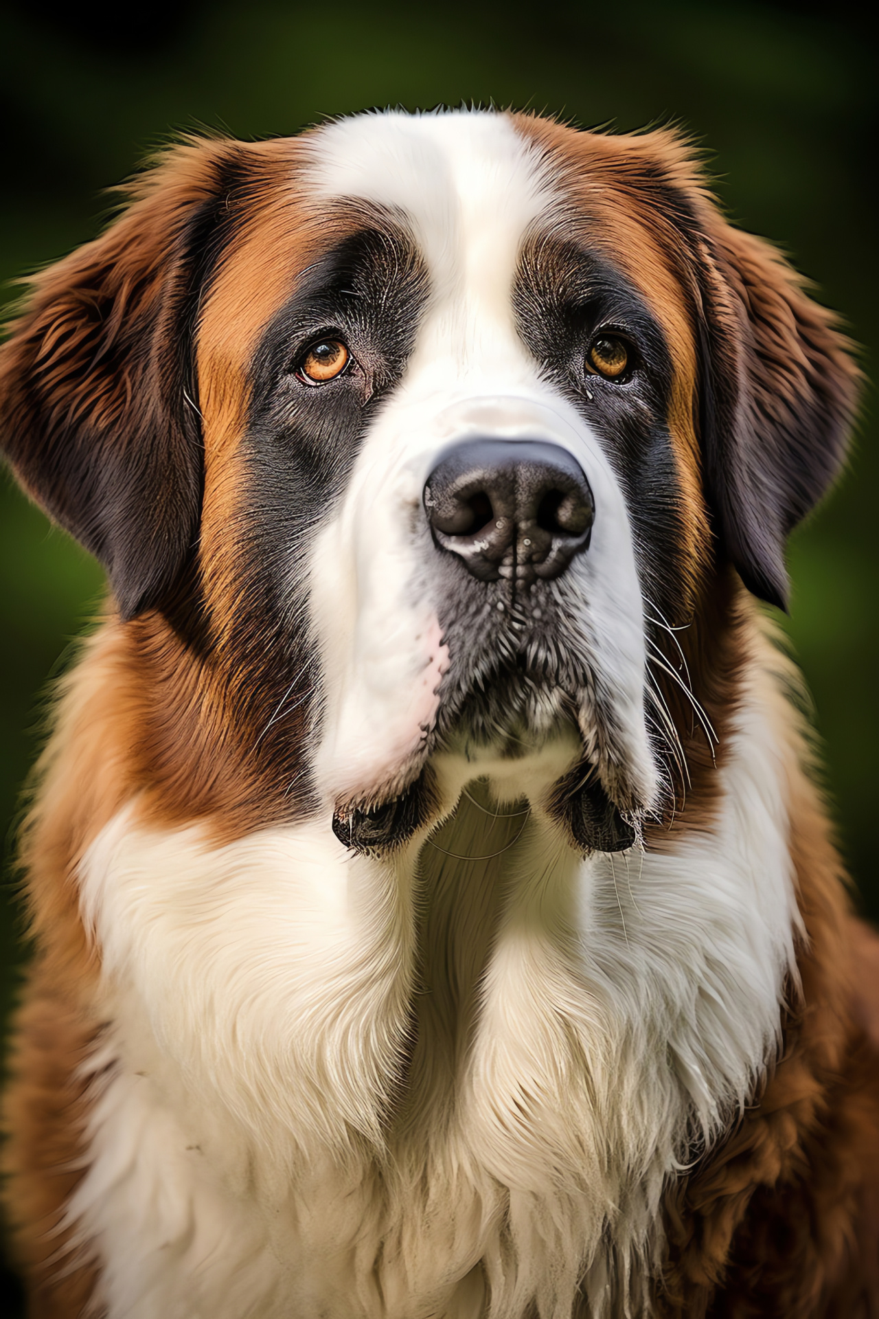 Alpine breed canine, Pet's expression, Color contrasting fur, Shaggy companion, Bi-color background, HD Phone Wallpaper