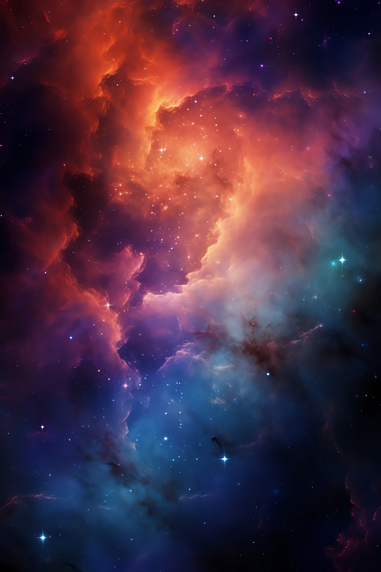 Cosmic panorama, Hubble imagery, Galactic clusters, Deep space exploration, Astronomical photography, HD Phone Wallpaper