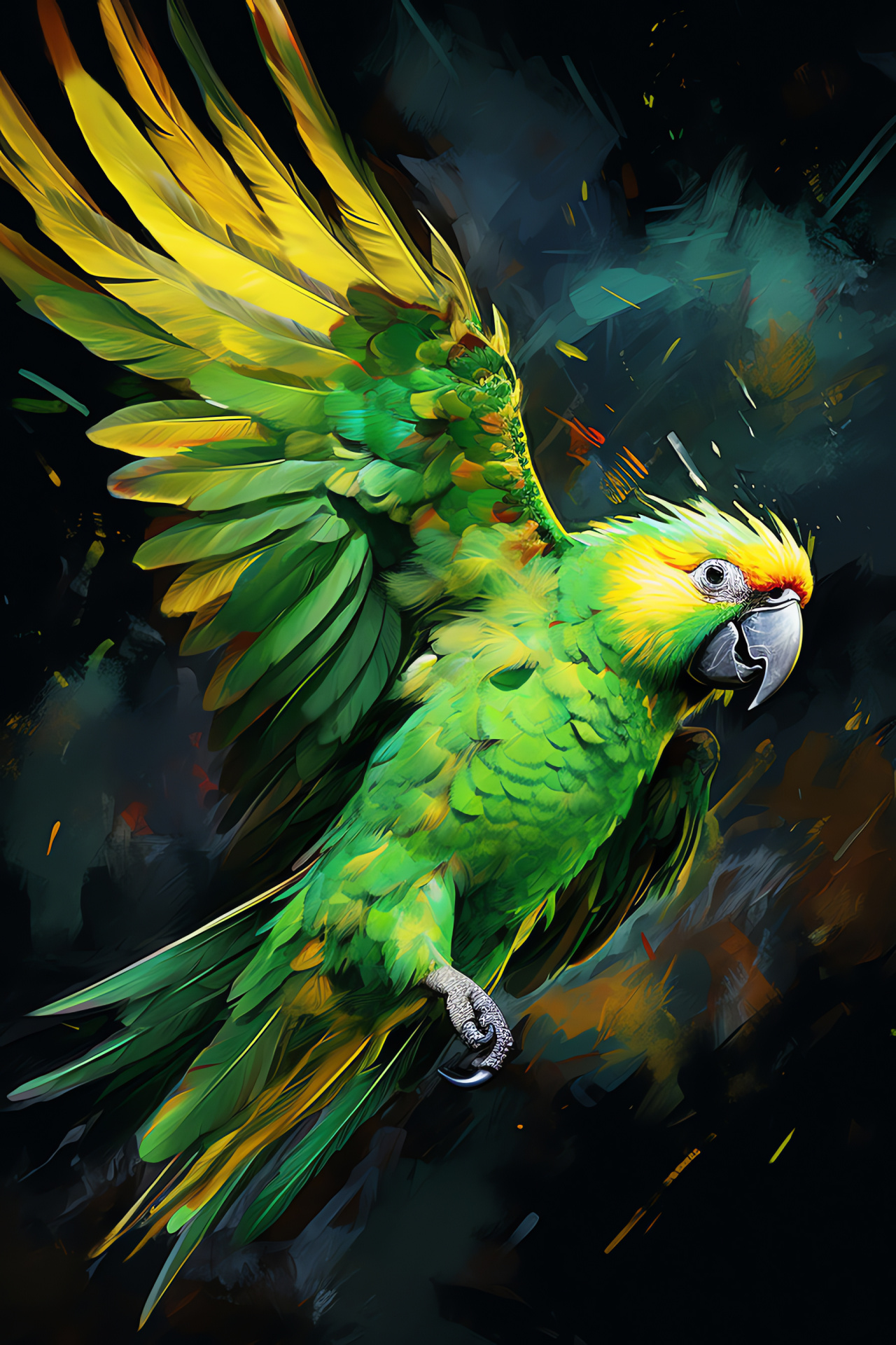 Amazonian parrot species, tropical bird, vibrant plumage, avian habitat, eclectus exuberance, HD Phone Image