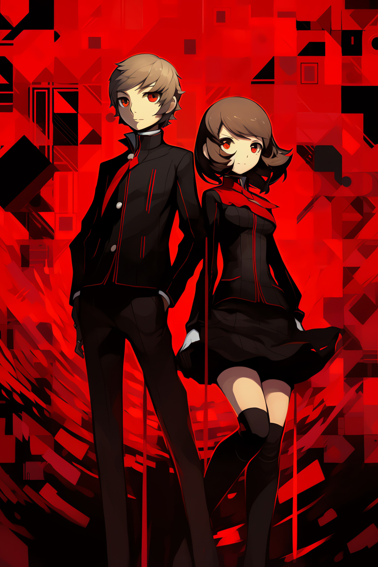 Persona Q RPG, Adventurous gameplay, Yukiko Amagi character, Naoto Shirogane role, Main character exploration, HD Phone Wallpaper