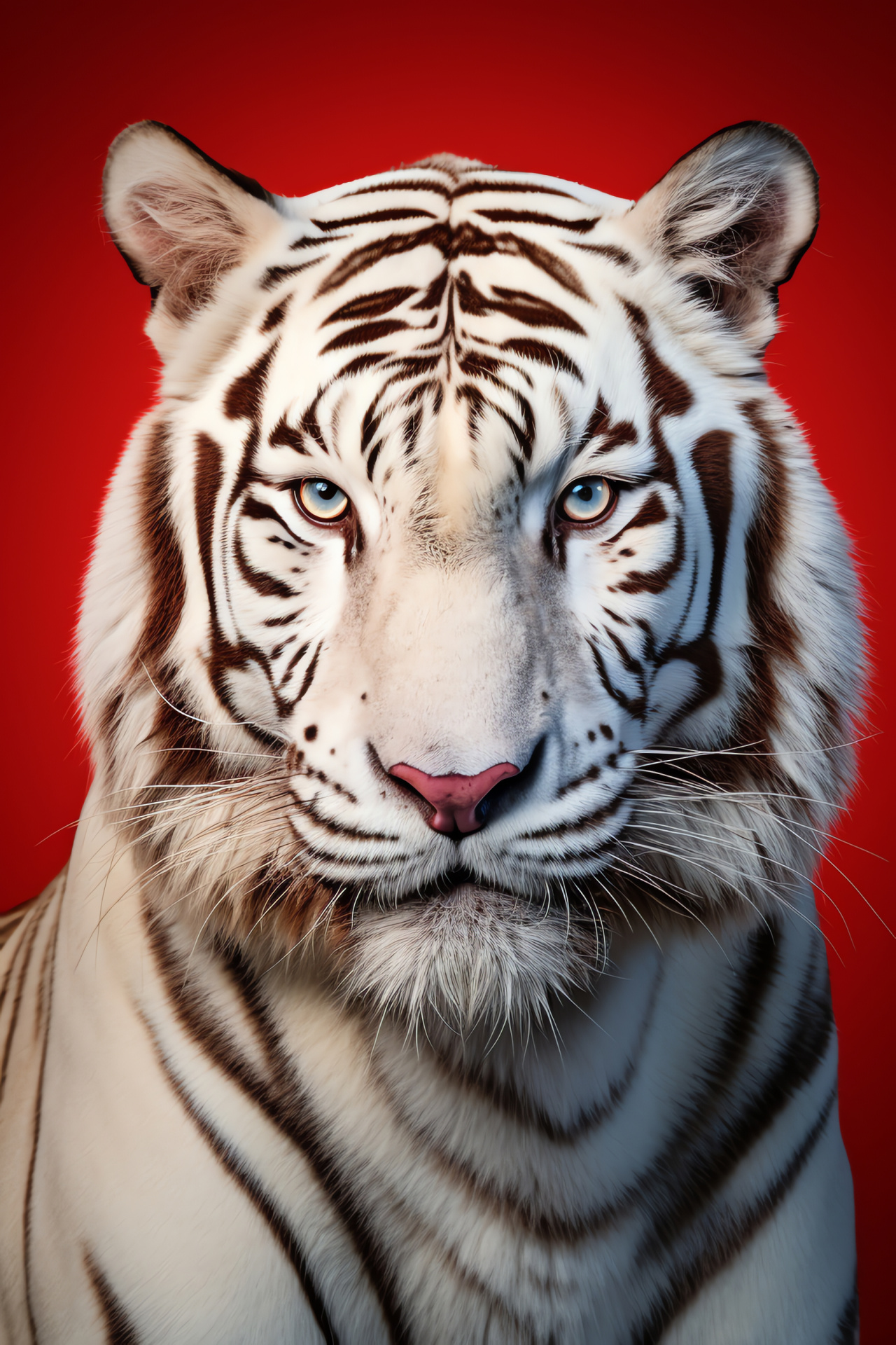 Albino Tiger, Tiger rarity, Unique animal treasure, Feline wonder, Protective wildlife measures, HD Phone Image