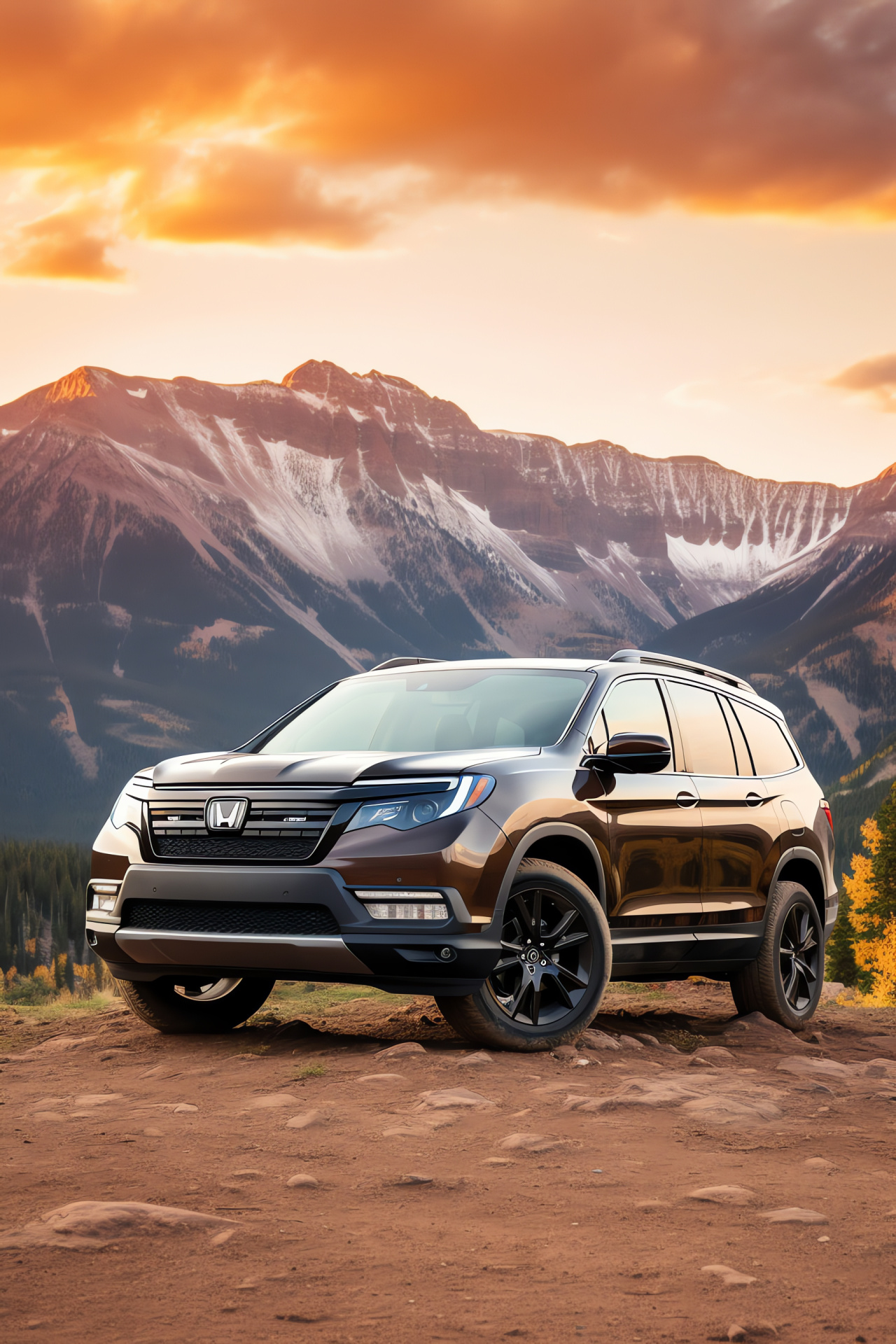 VTEC-enabled Honda Pilot, Rugged terrain explorer, Full-size SUV, Family adventure, All-terrain versatility, HD Phone Image