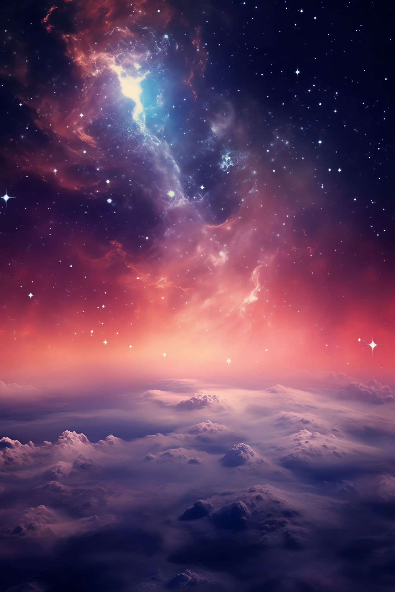 Expansive universe, Shimmering galaxies, Starry firmament, Cosmic vibrancy, Intergalactic expanse, HD Phone Wallpaper