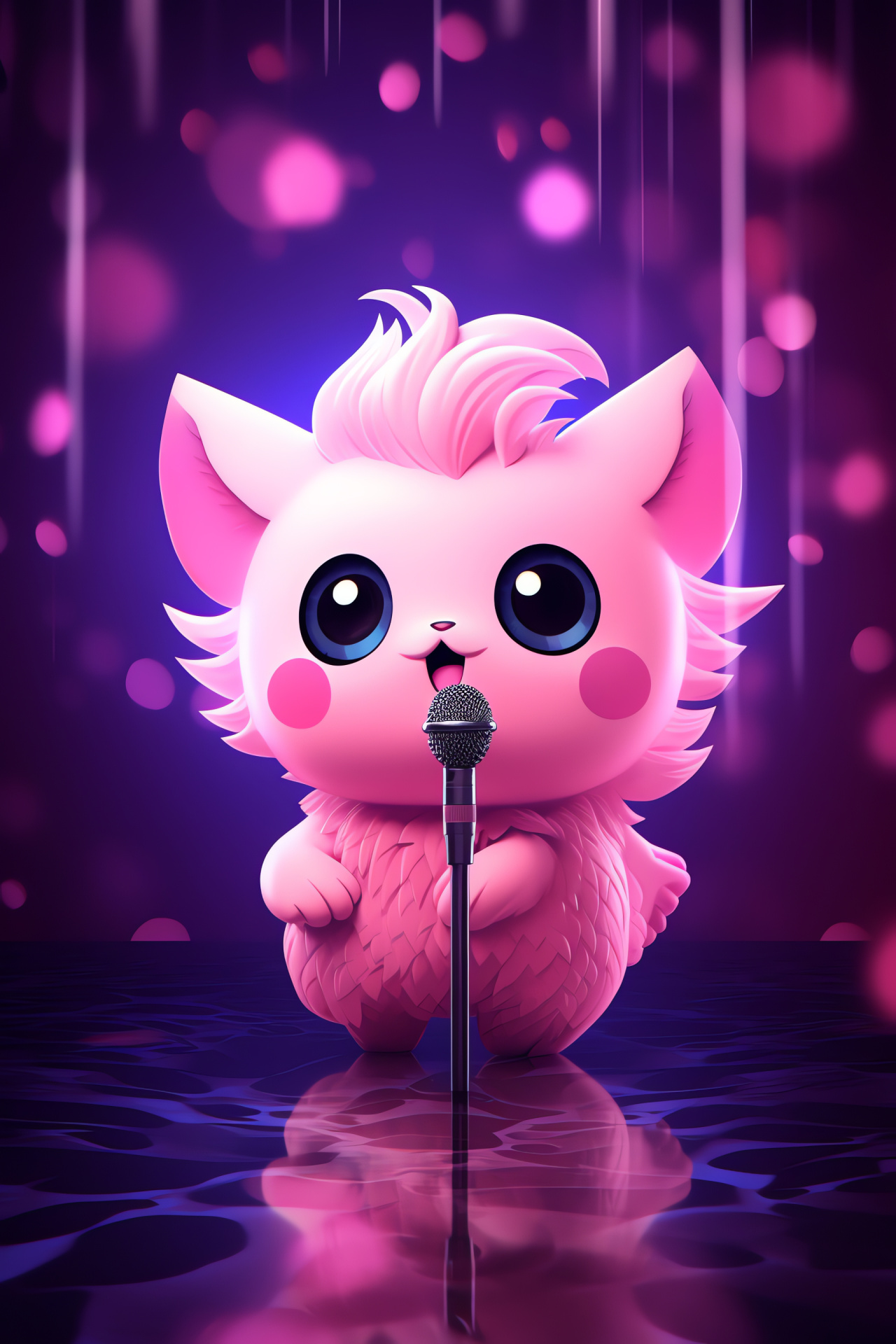 Jigglypuff, Singing Pokemon, Normal type, Puff up, Sharp note, HD Phone Wallpaper