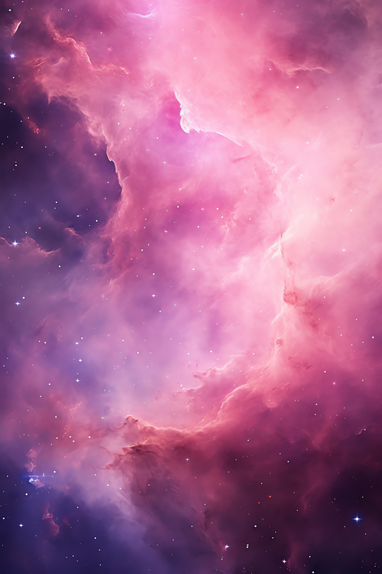 Stellar appearance, Galaxy portrait, Pink cosmos, Infinite expanse, Starry domain, HD Phone Image