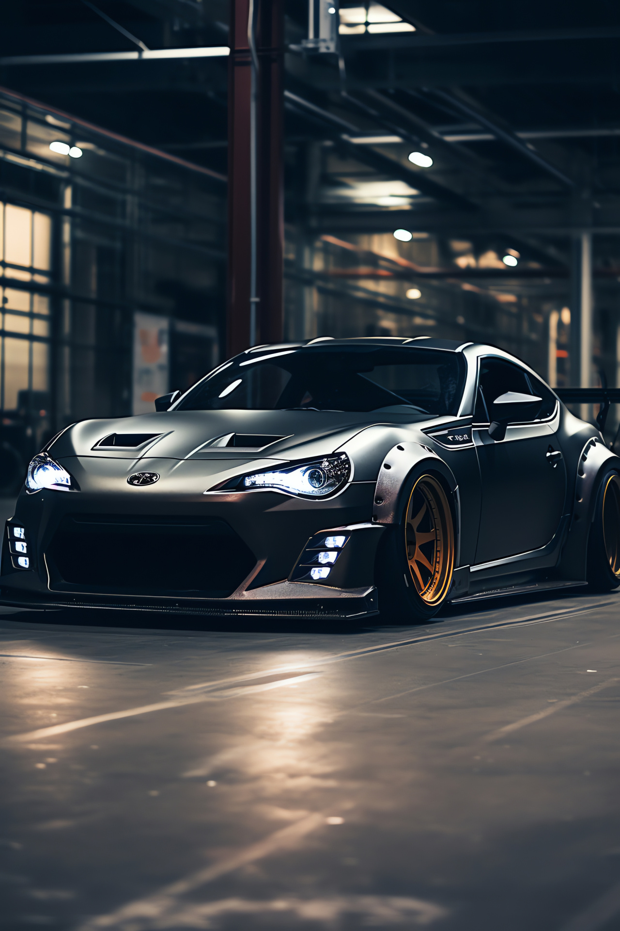 Rocket Bunny, Toyota GT86, secluded parking, performance enhancements, lowered ride, HD Phone Image