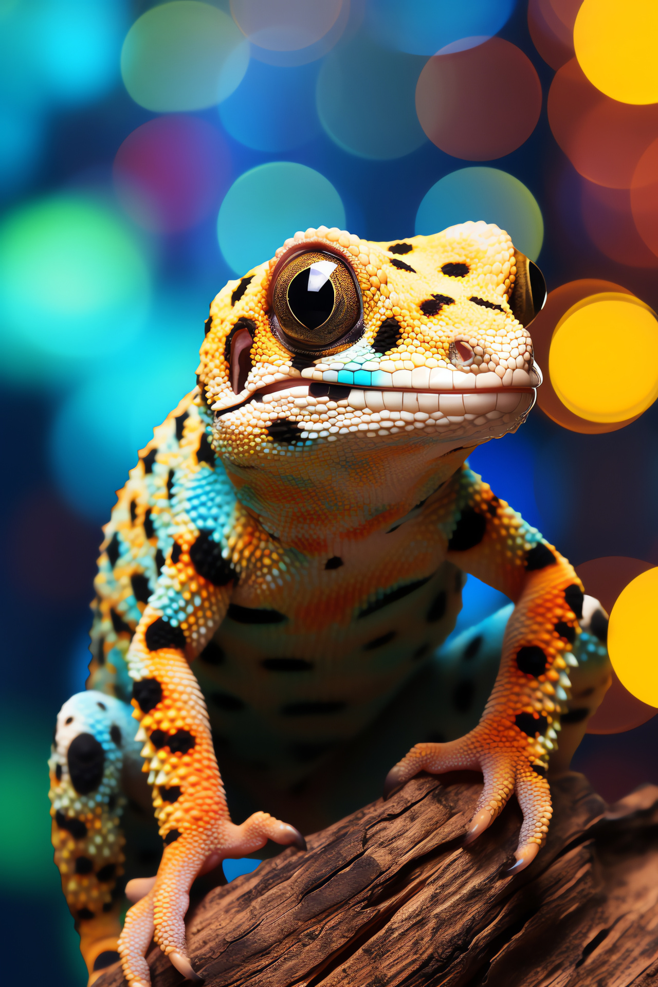 Leopard gecko, Reptilian texture, Smirking lizard, Decorative pattern, Geckonidae family, HD Phone Wallpaper