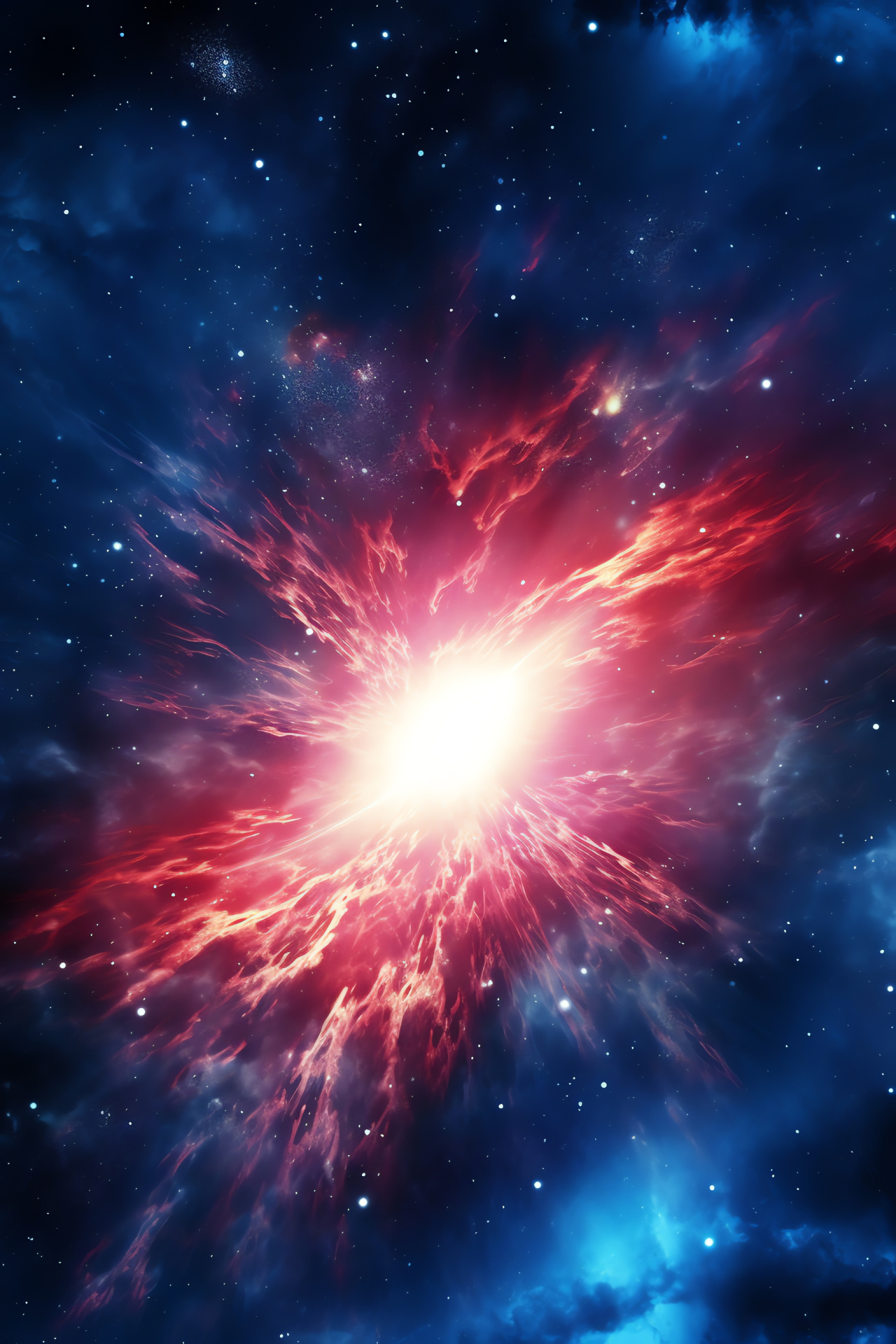 Supernova cosmic event, Star life end, Galactic panorama, Universal scale, Star remnants, HD Phone Image