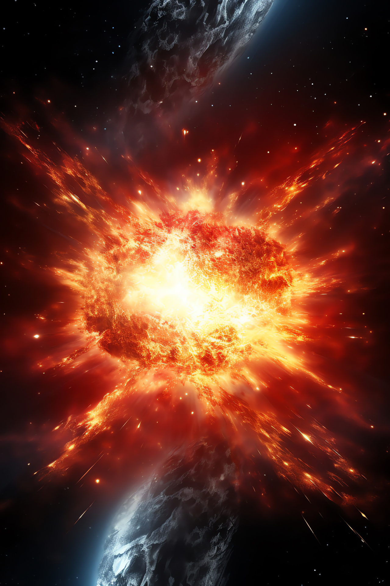 Supernova climax, Cosmic fury, Galactic strength, Star demise, Celestial theater, HD Phone Wallpaper