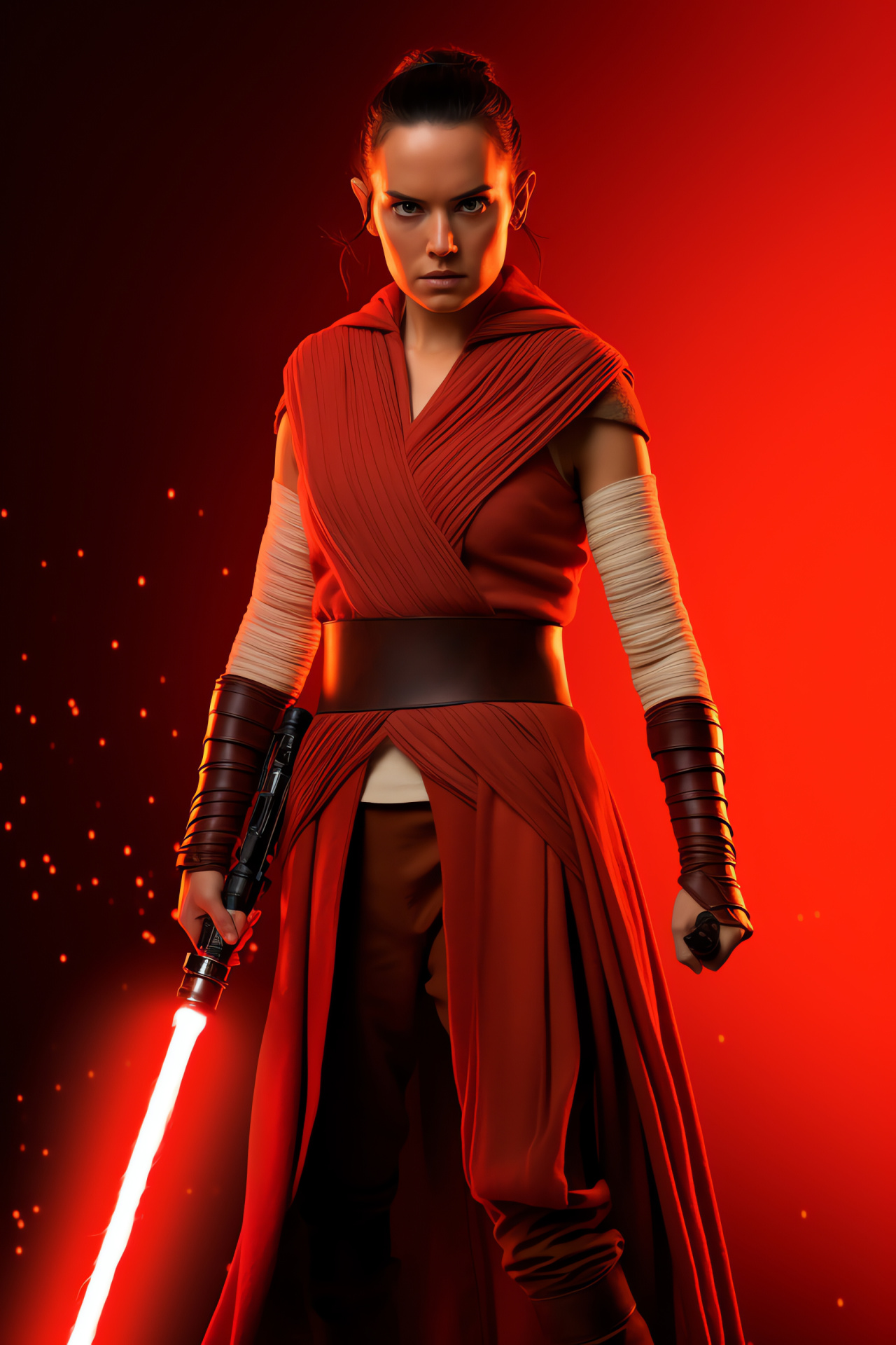 Rey's character arc, Star Wars franchise, Determined warrior, Heroine's saga, Force wielder, HD Phone Image