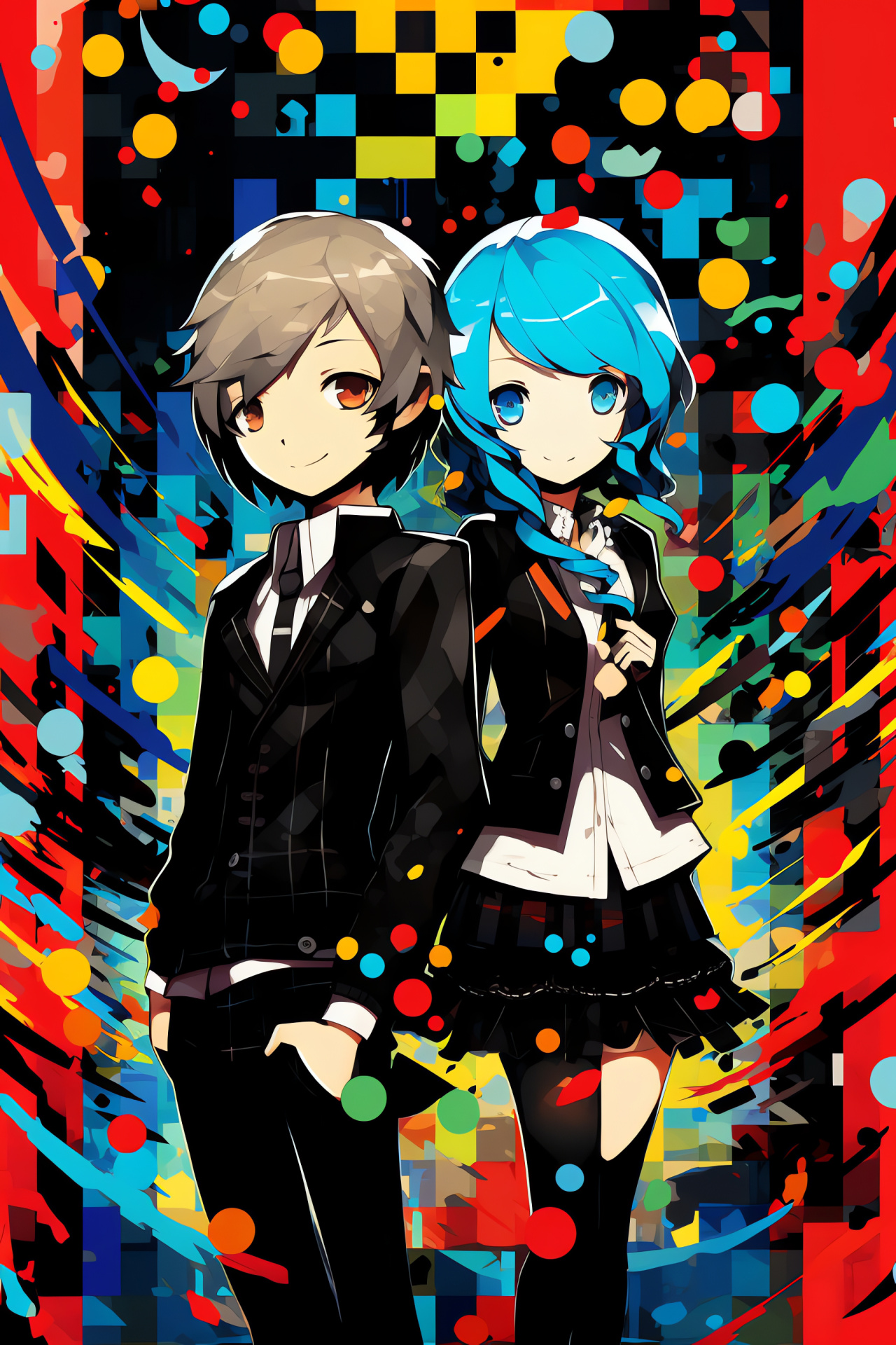 Persona Q involvement, Rise Kujikawa charisma, Kanji Tatsumi strength, Main character dynamics, Social link aspects, HD Phone Wallpaper