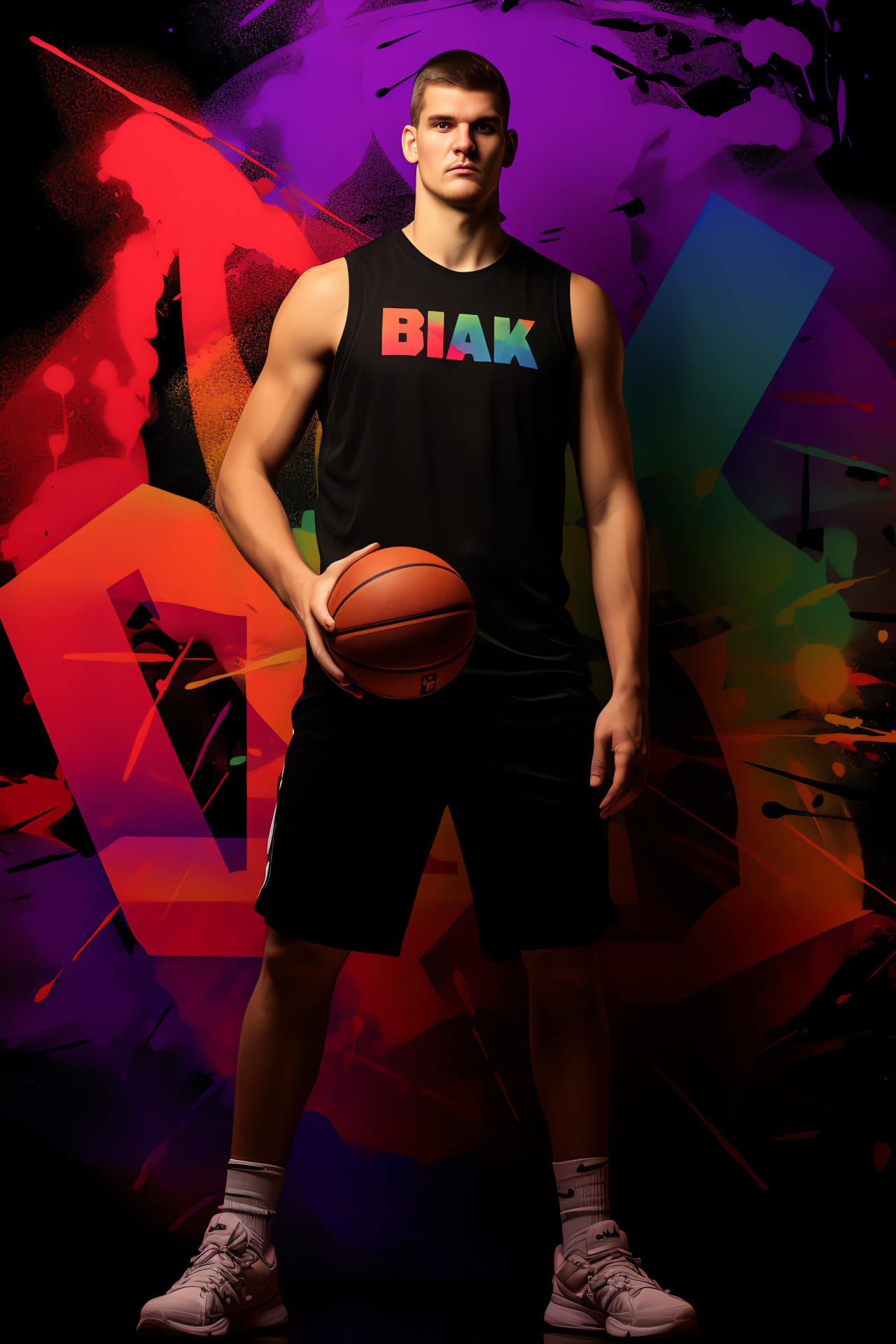Nikola Joki, Denver Nuggets center, NBA court, Friendly sportsman, Professional hoops, HD Phone Image