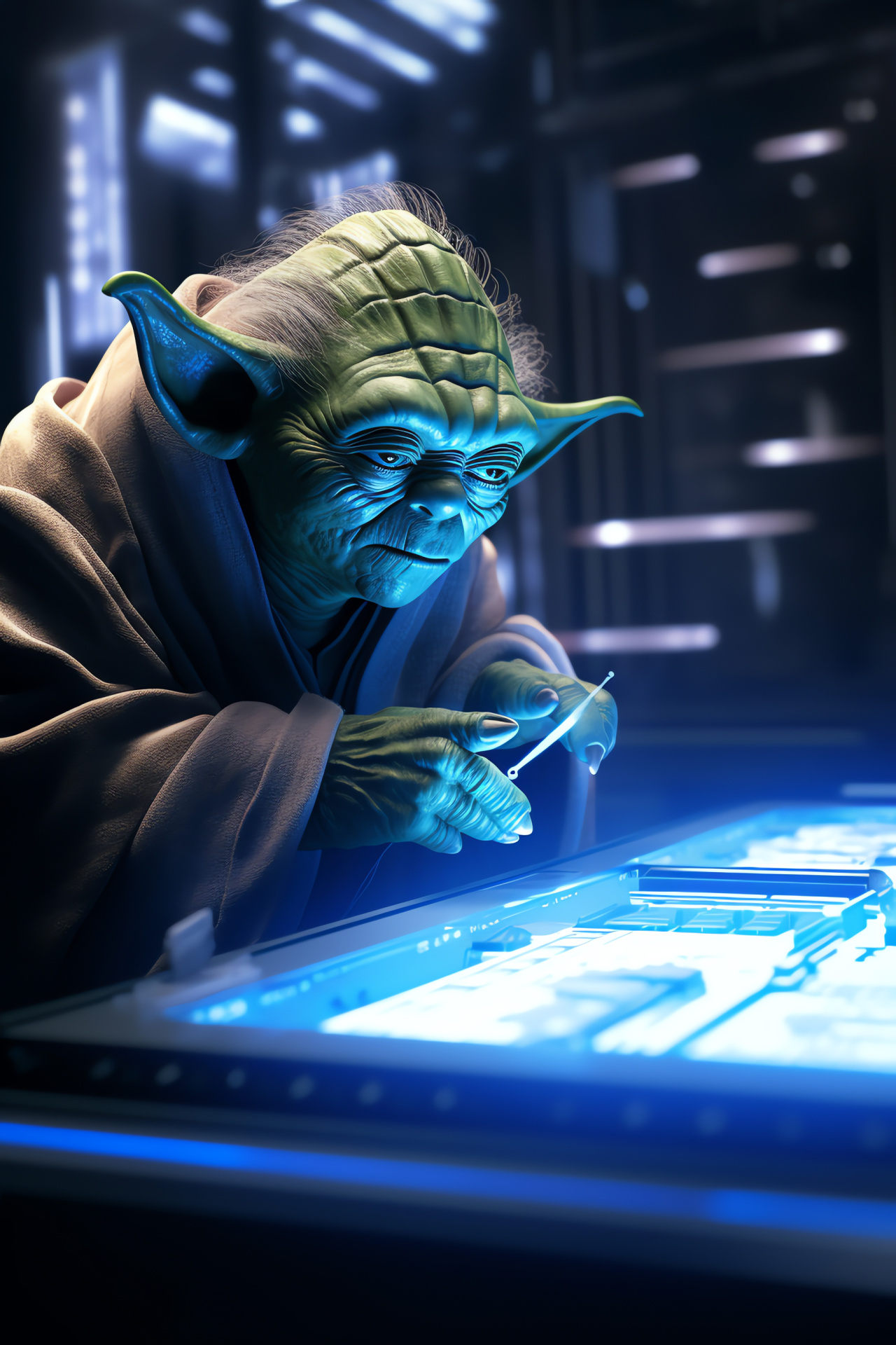 Revenge of the Sith, Jedi Master Yoda, Galactic drama, Coruscant planet, Epic film scene, HD Phone Image