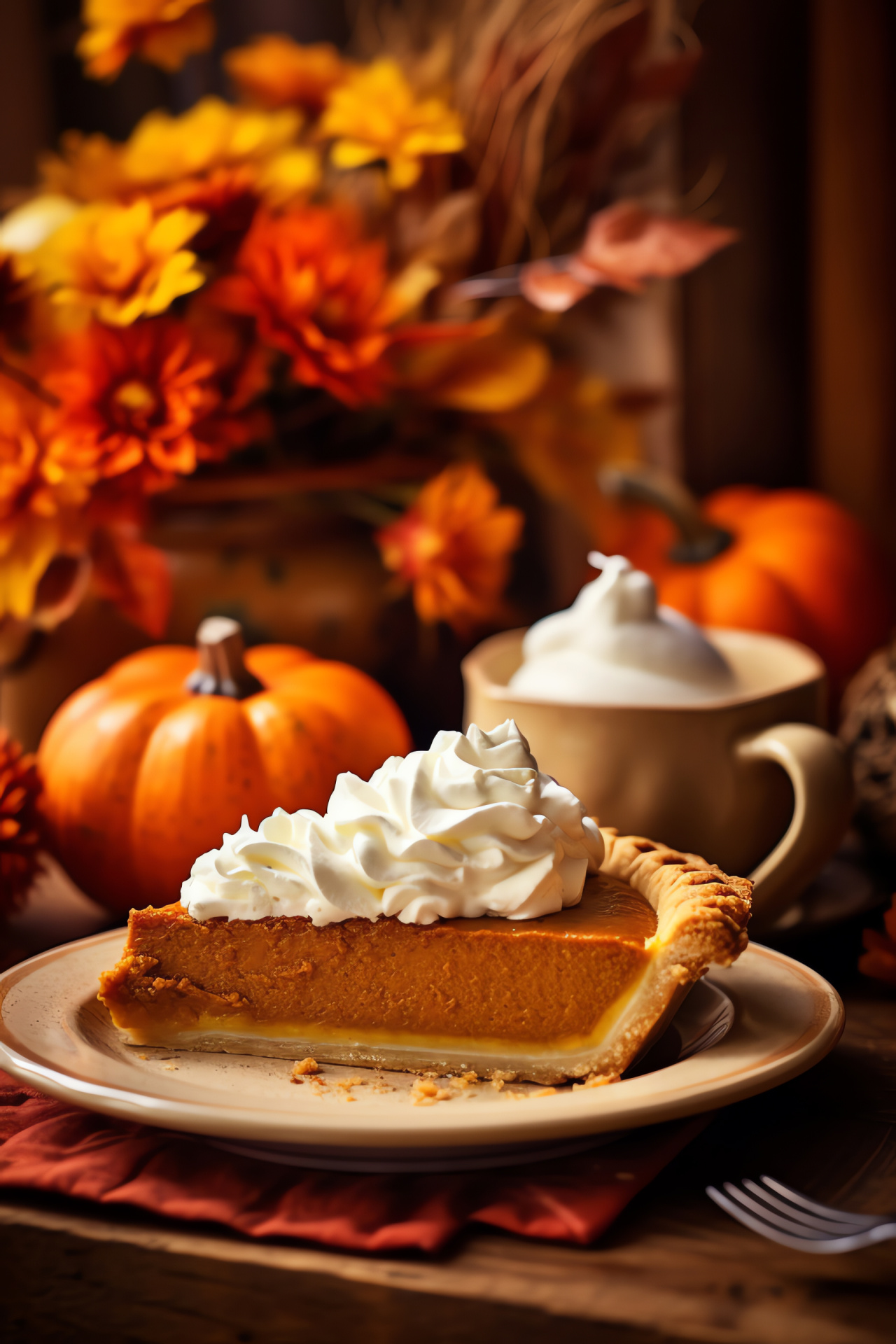 Thanksgiving dessert, Spiced pie, Holiday baking, Autumn table setting, Seasonal indulgence, HD Phone Wallpaper