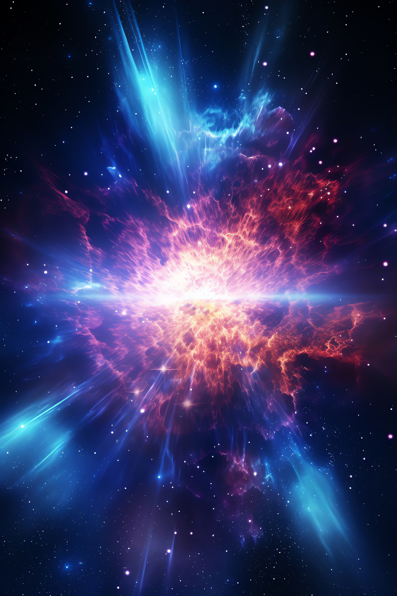 Stellar supernova, Astrophysics phenomenon, Star burst, Space astronomy, Galactic spectacle, HD Phone Wallpaper