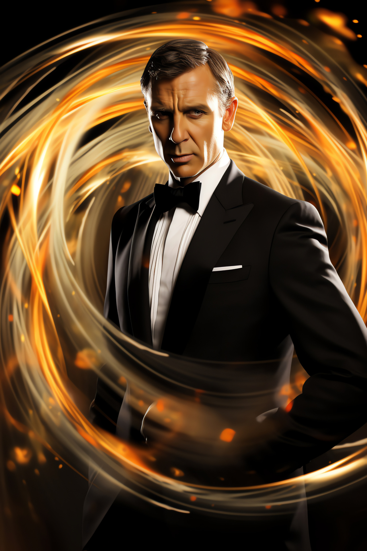 James Bond finesse, Sophisticated spy, MI6 agent, British cinema icon, Espionage thriller, HD Phone Image