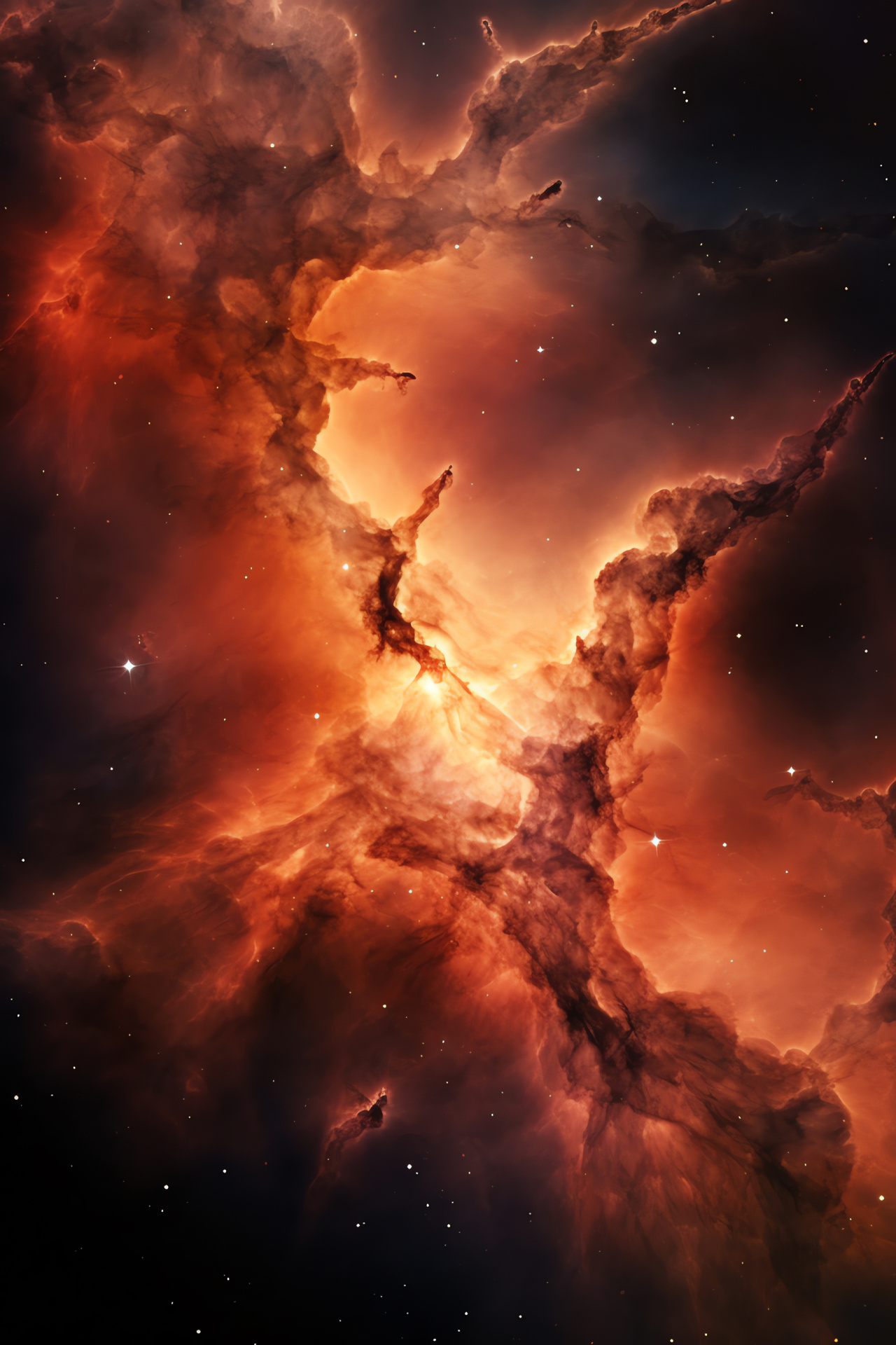 Hubble Space Telescope, Universe intricacy, Serpens region, Star-forming clouds, Intricate cosmos, HD Phone Image