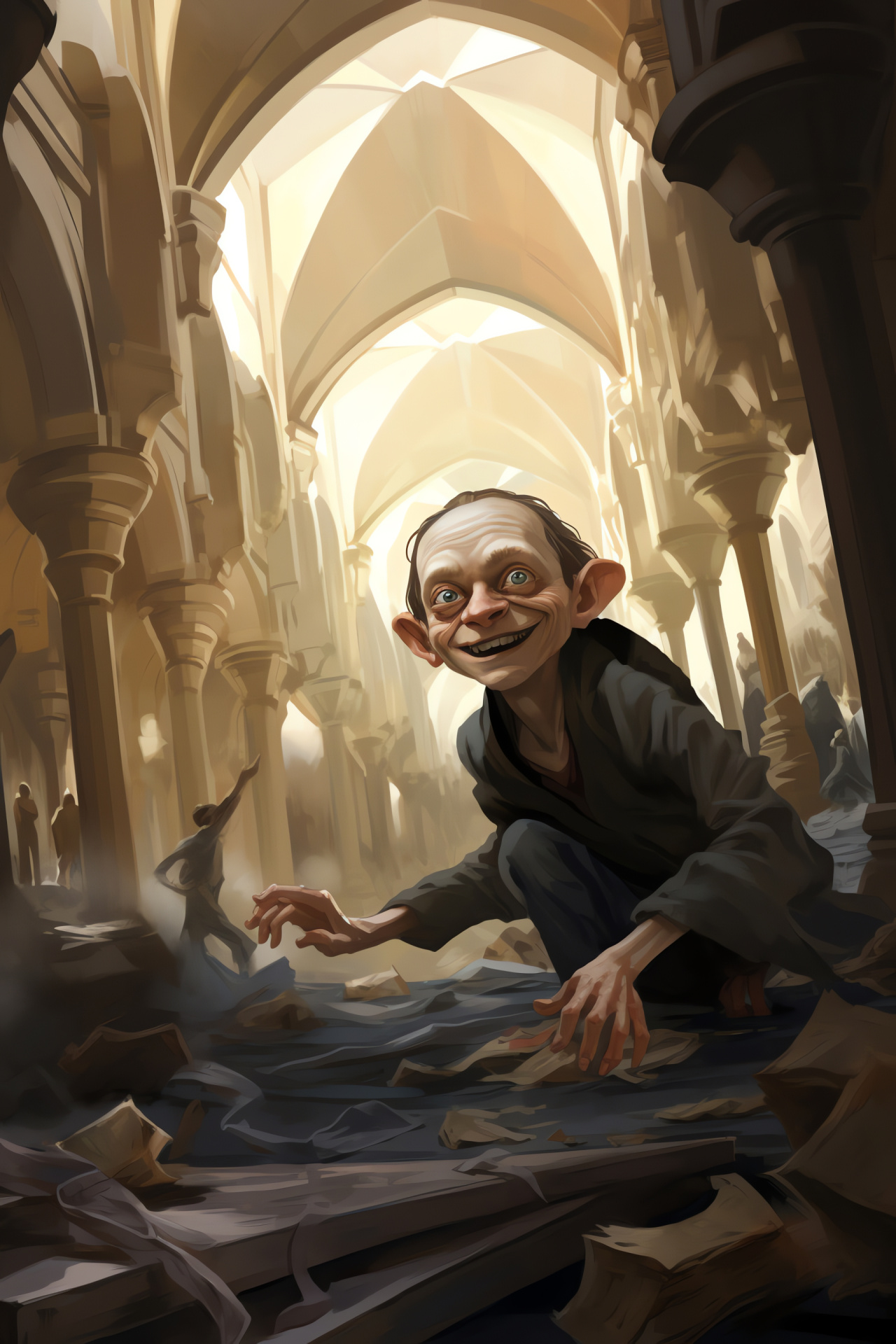 Smeagol creature, Expressive character, Fictional universe, Precious relics, Fantasy epic, HD Phone Image