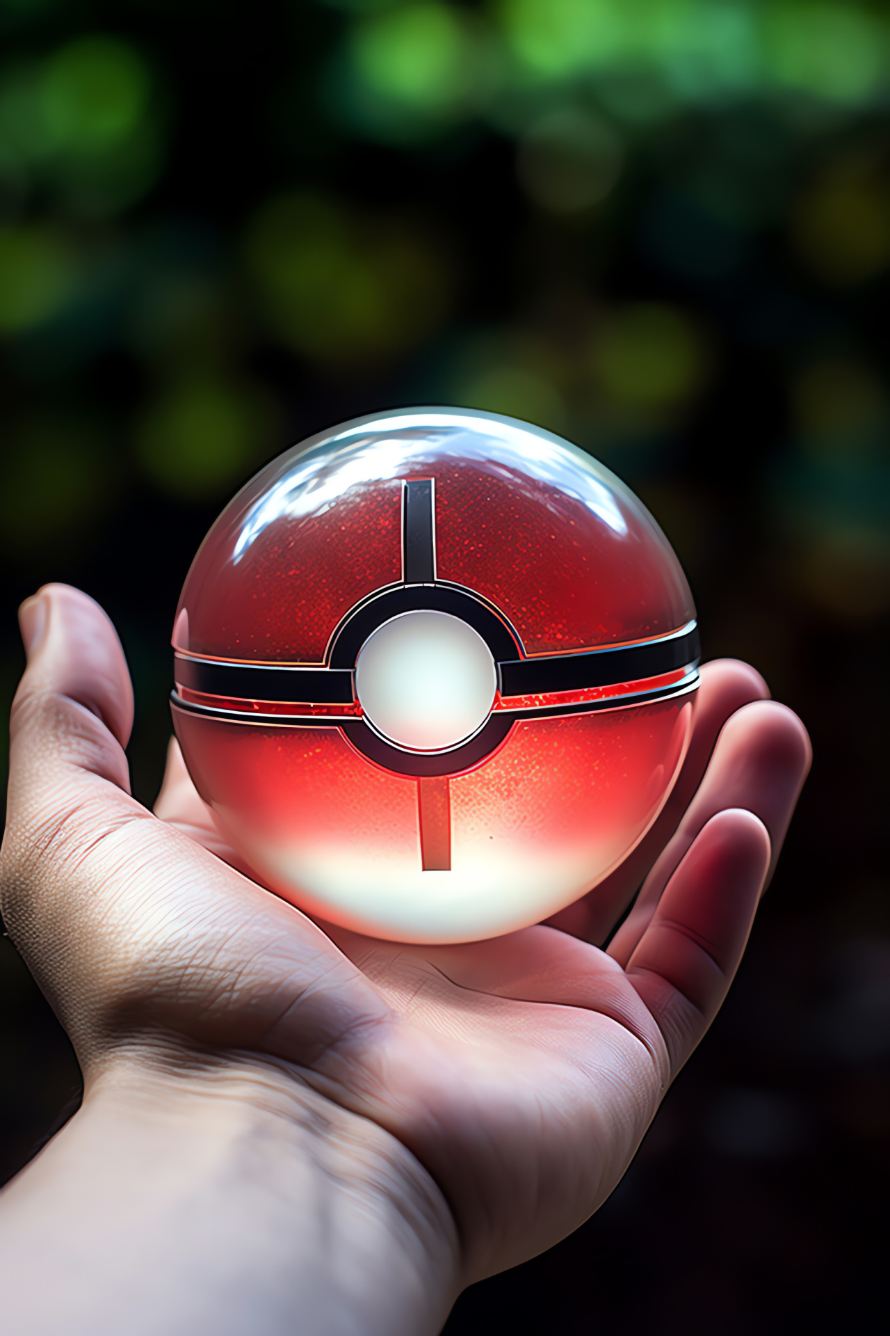 Trainer's Pokeball, Weathered sphere, Personal journey relic, Textured surface, Elemental container, HD Phone Wallpaper