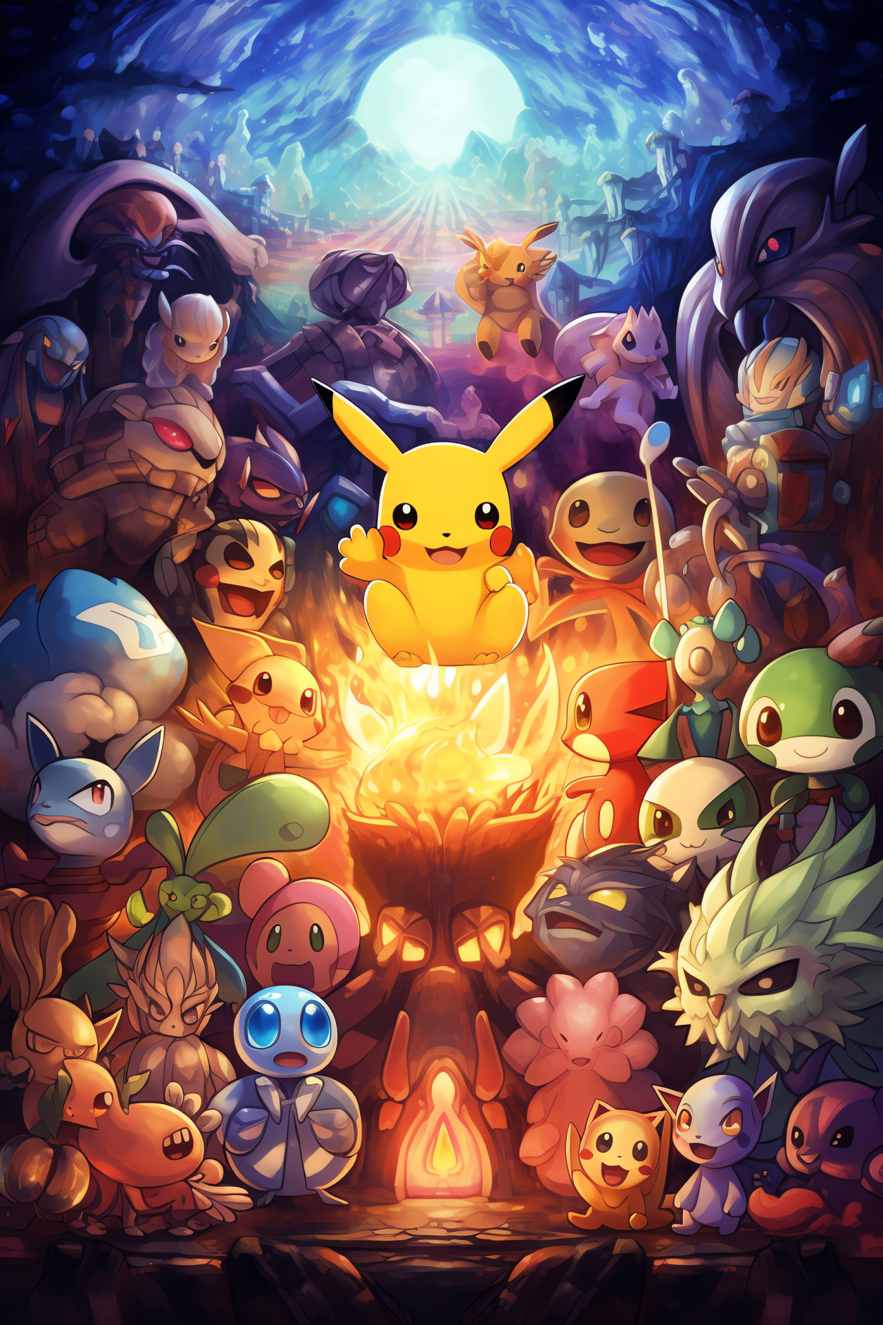 Pokemon Mystery Dungeon saga, Pikachu lead, Charizard companion, RPG gameplay, Bulbasaur ally, HD Phone Wallpaper