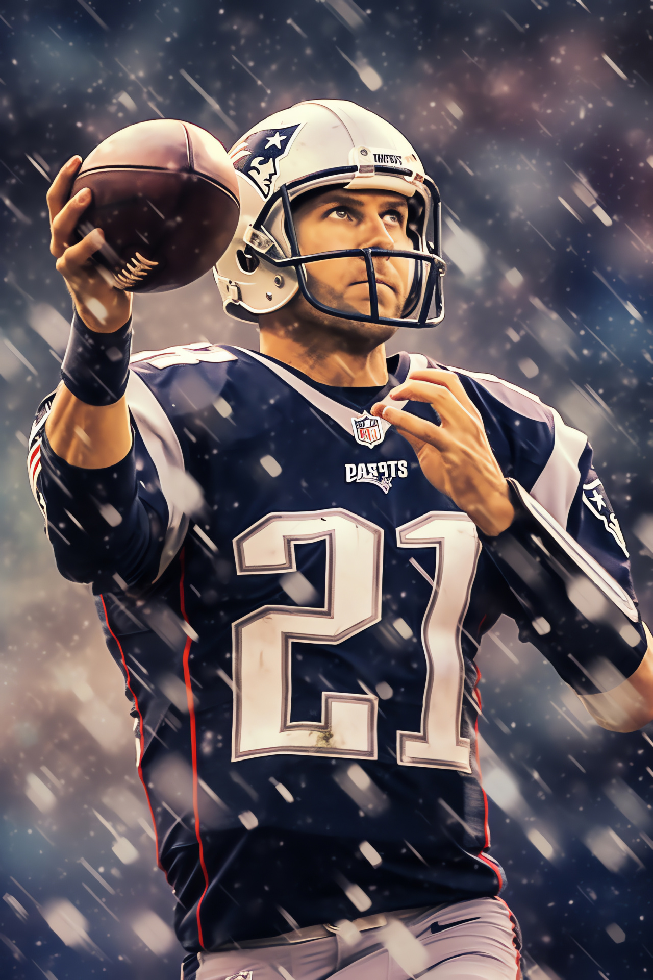 New England Patriots, Tom Brady, NFL stadium, championship banners, team mascot, HD Phone Image