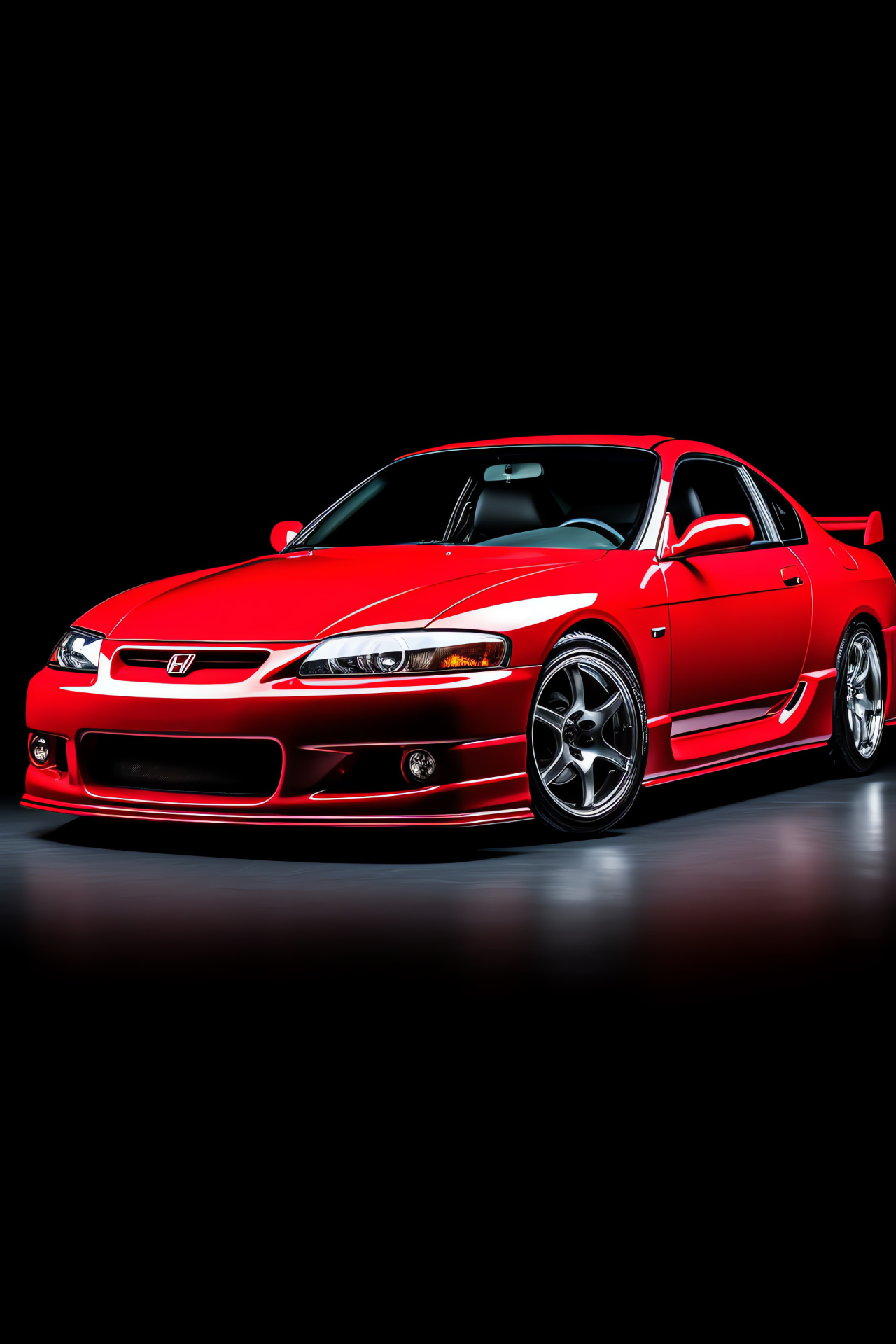 Silvia Spec-S red variant, High view perspective, Red hue dominance, Simple backdrop contrast, Stylish auto design, HD Phone Wallpaper