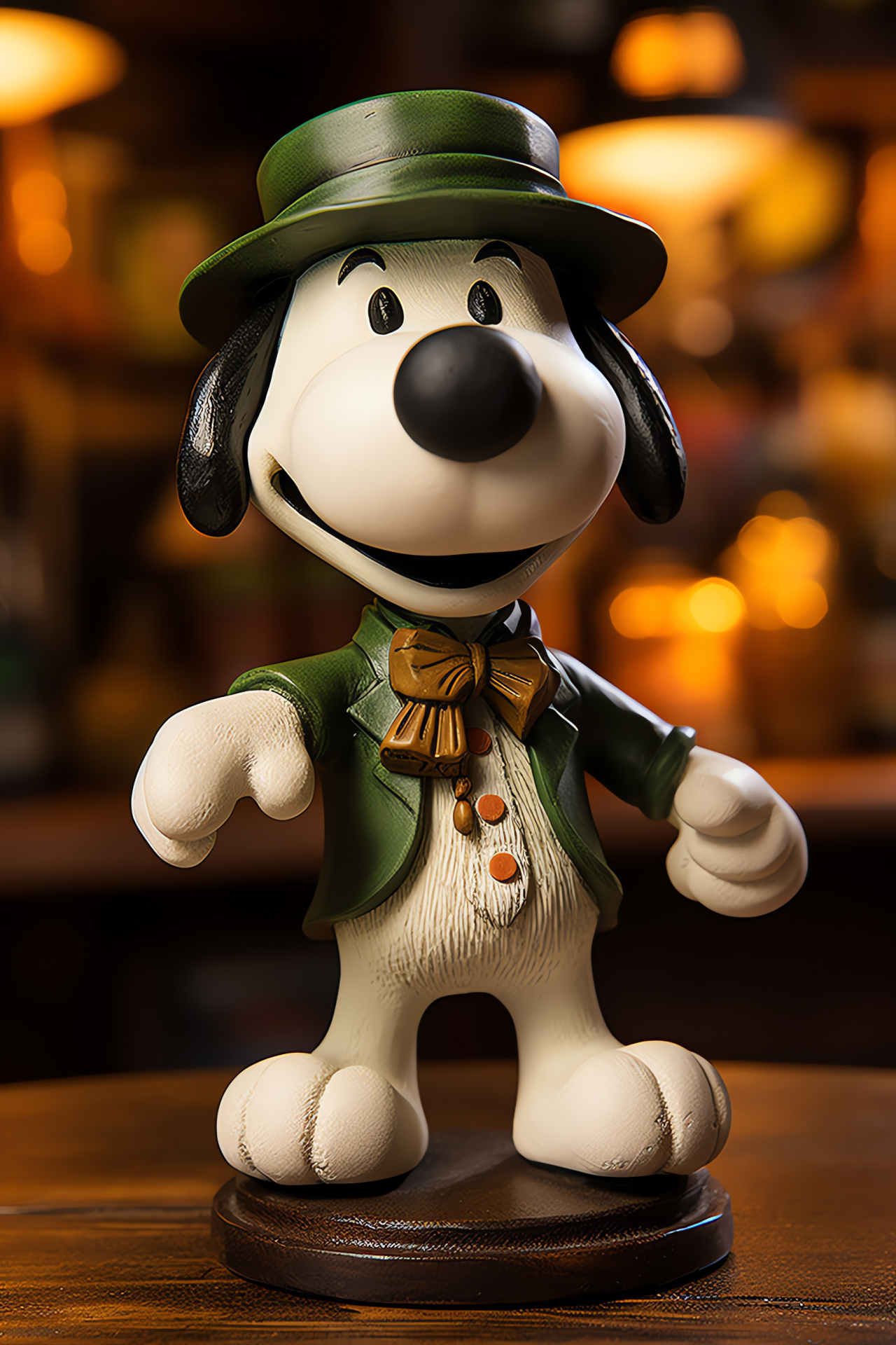 Snoopy leprechaun, Patron saint feast, Emerald theme, Gaelic tavern, Joyful ambiance, HD Phone Image